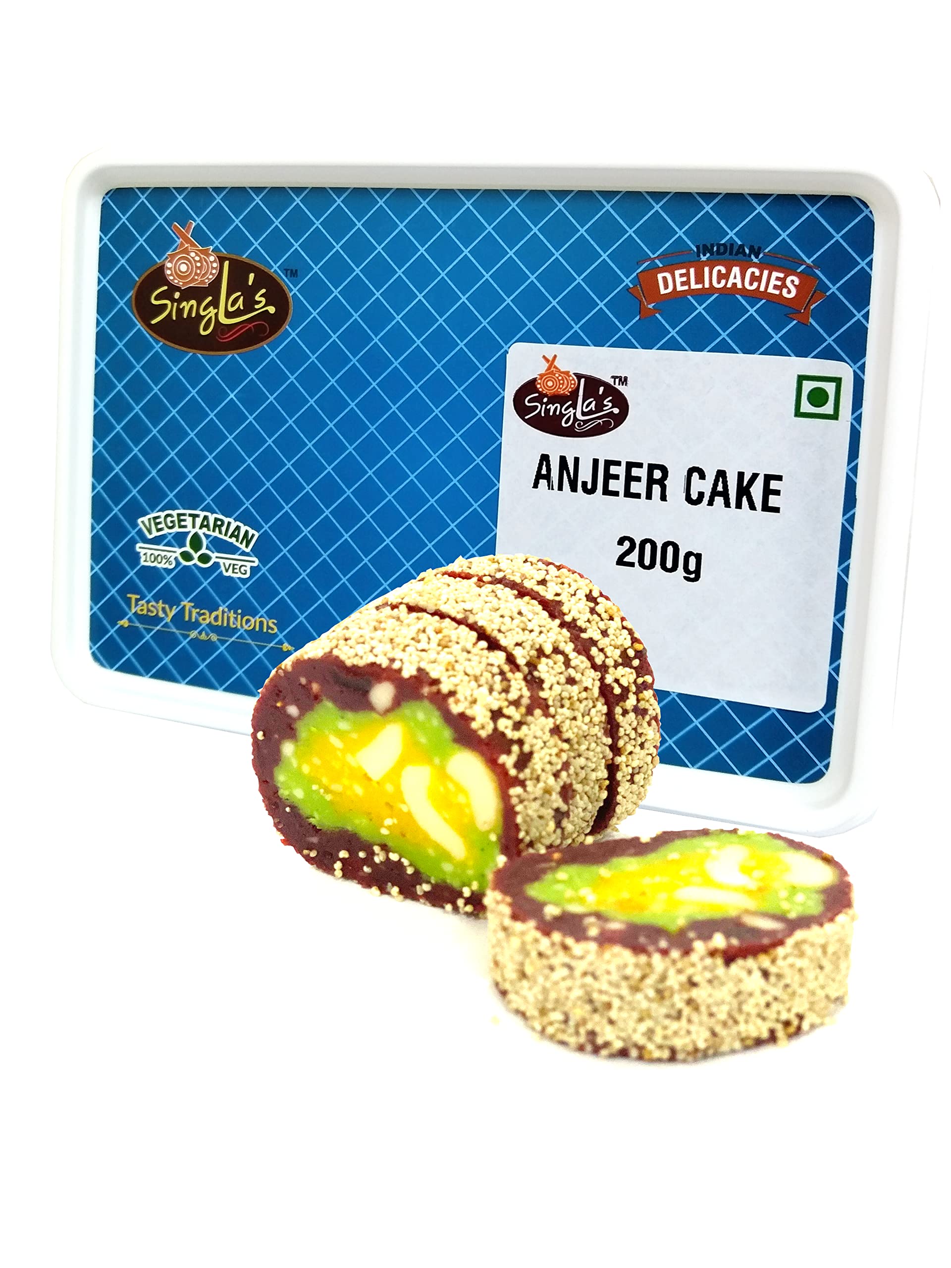 Singla Sweets Anjeer Cake 200g Burfi Delicious Sweet NEW BOX (B09JN17N2R) Amazon Price History, Amazon Price Tracker