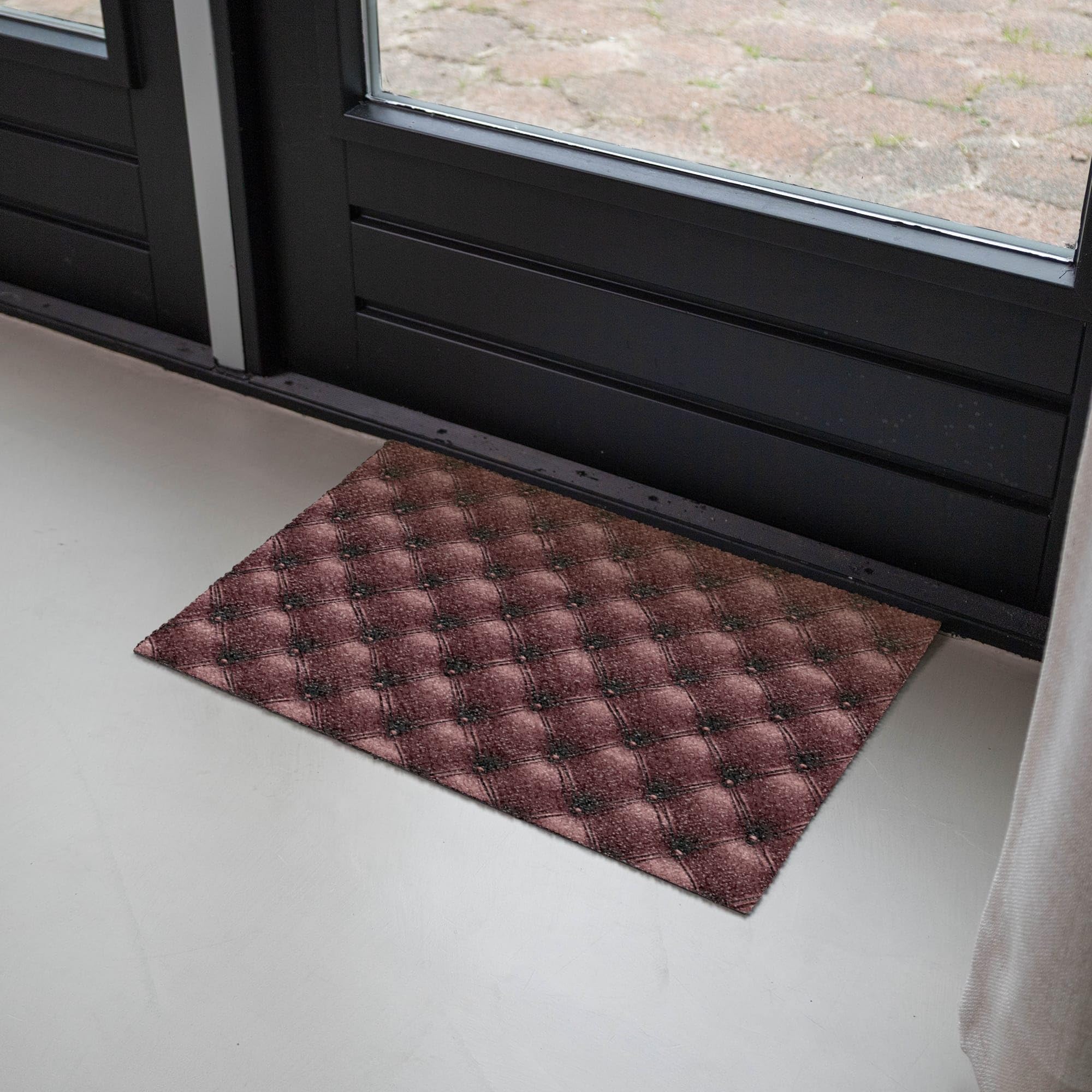 MuchoWow© Felpudo 40x60 cm Entrada Casa Tapete Goma Original Alfombrilla Interior Exterior Lluvia Gracioso Graciosos Divertidos Divertido Piel - Estampado - Burdeos