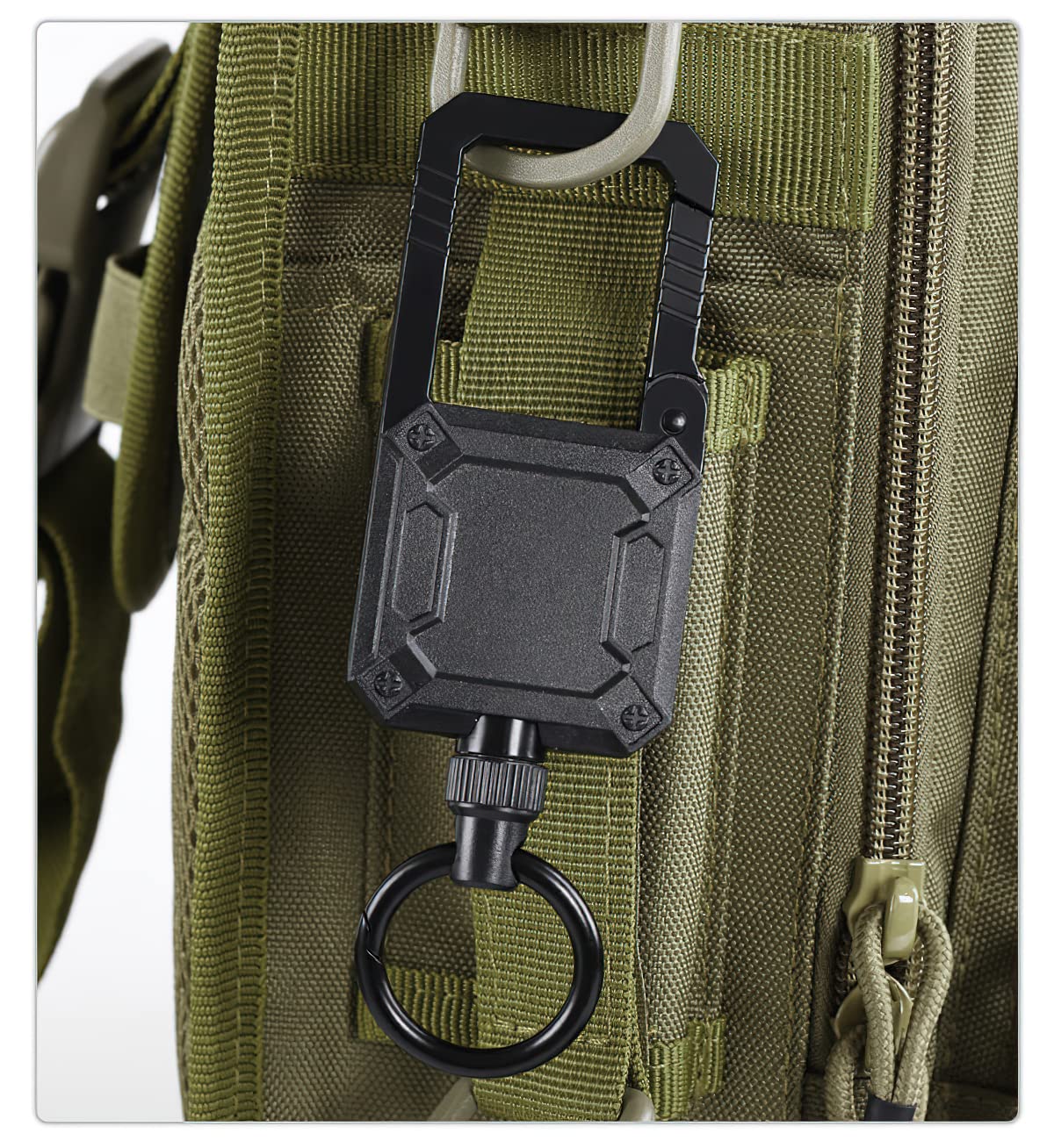 Magnetic Retractable Keychain with Gift box, Heavy Duty Carabiner Key chain with 25
