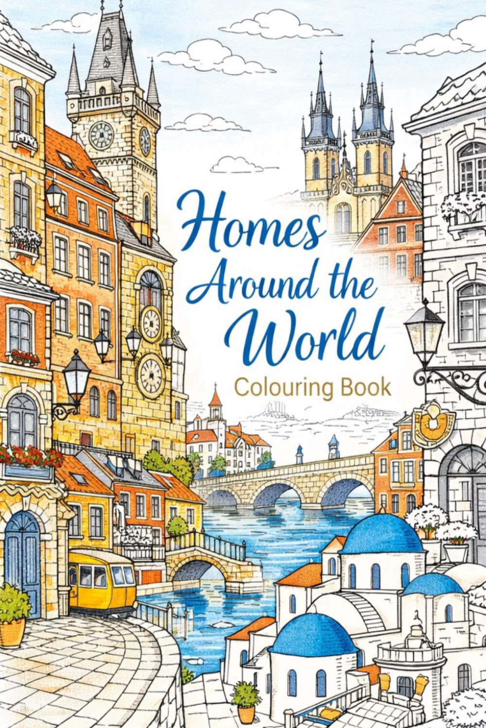 Homes Around the World Colouring Book (Unplug & Colour 2026 Collection)