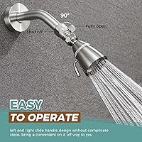 Vista 3 de Válvula de ducha, construcción de latón, restrictor de flujo de agua, manguera de ducha de mano universal, interruptor rociador de bidé con manija