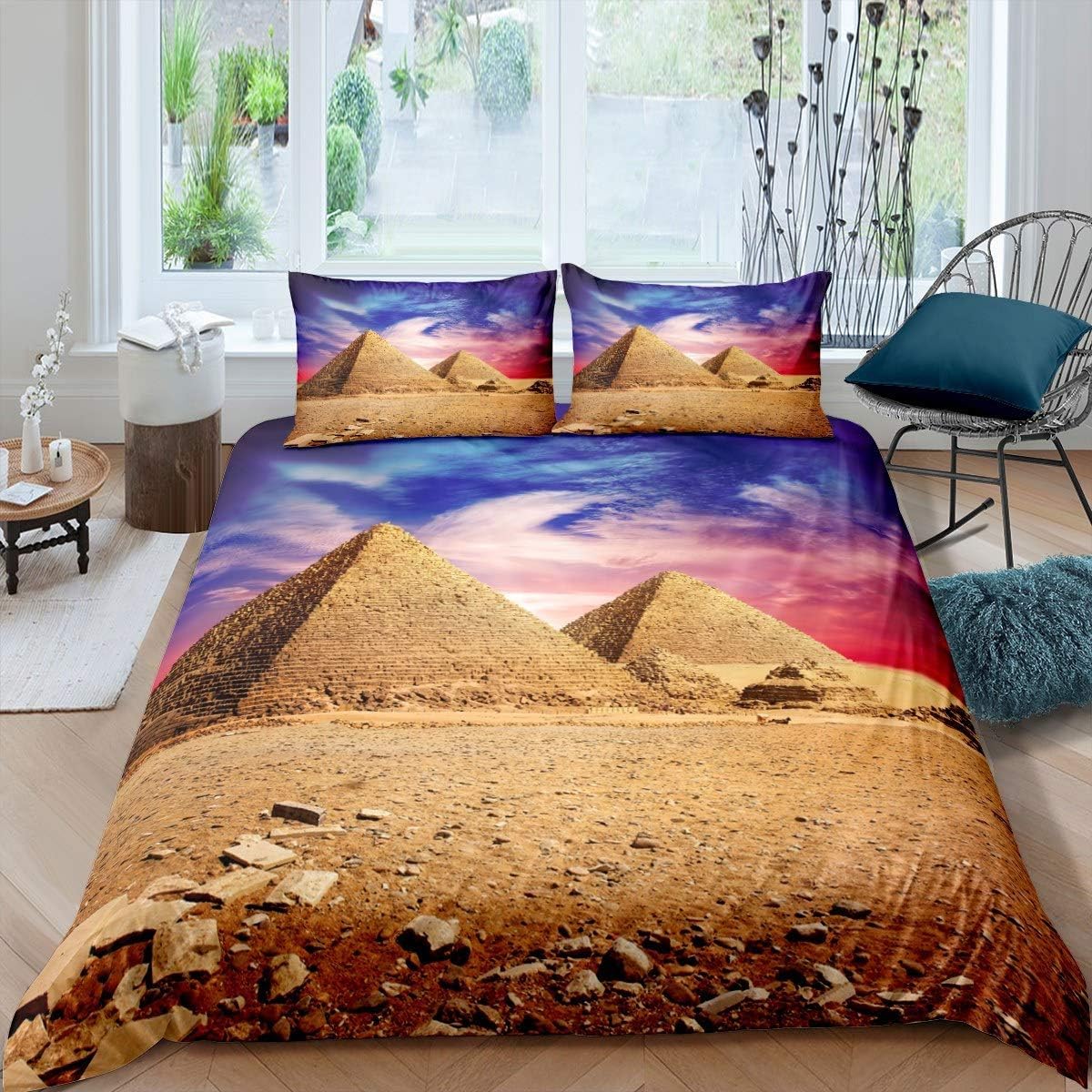 Housse de couette 240x220 Égypte 3D parure de lit finitions premium