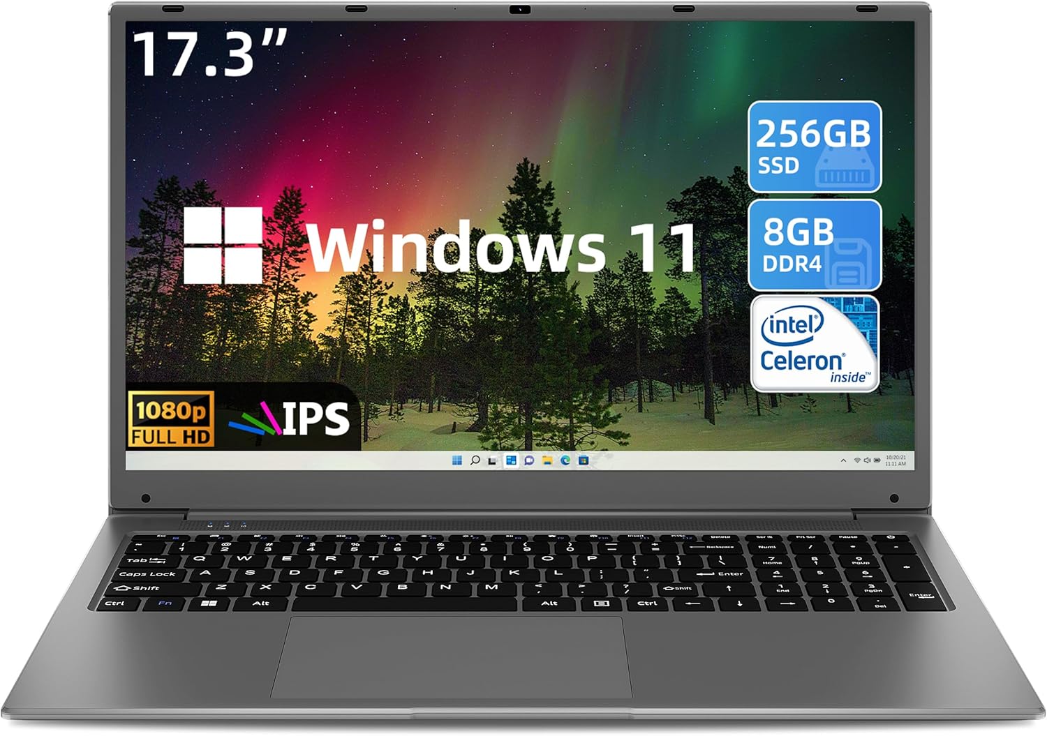 SGIN PC Portatile 15,6 pollici, 4 GB RAM 128 GB SSD Computer portatile Windows 11 Notebook, Celeron N4020, Up to 2.8Ghz, FHD 1920x1080, Bluetooth 4.2, 2.4/5.0G WiFi