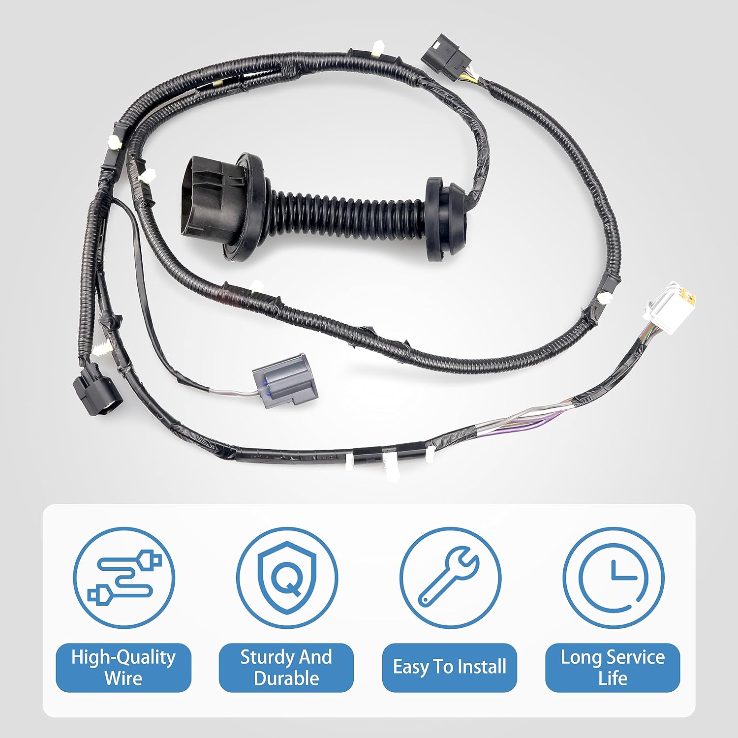 Rear Passenger Side RH Door Jumper Wire Harness Assembly for 2009-2014 Ford F150 Crew Cab,9L3Z-14630-CAA, AL3T-14632-DD, 9L3T-14632-JCA