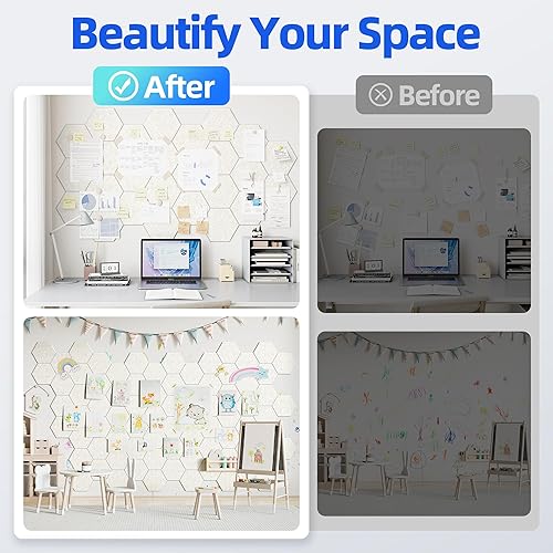 Miniatura 8 de Paquete de 12 paneles acústicos con paneles autoadhesivos de espuma a prueba de sonido de 12 x 10 x 0.4 pulgadas para paredes, paneles de pared