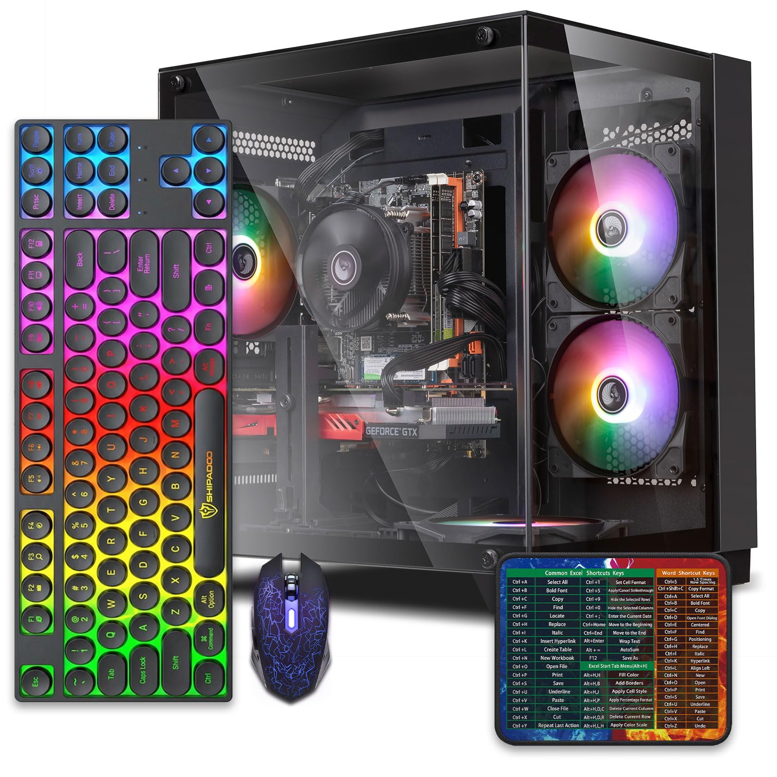Gaming PC Desktop Computer,Intel Core i7 Desktop,Operating at A Frequency of 3.4GHz,GTX1660Super Graphics Card with 6GB GDDR6 Video Memory,16GB RAM,