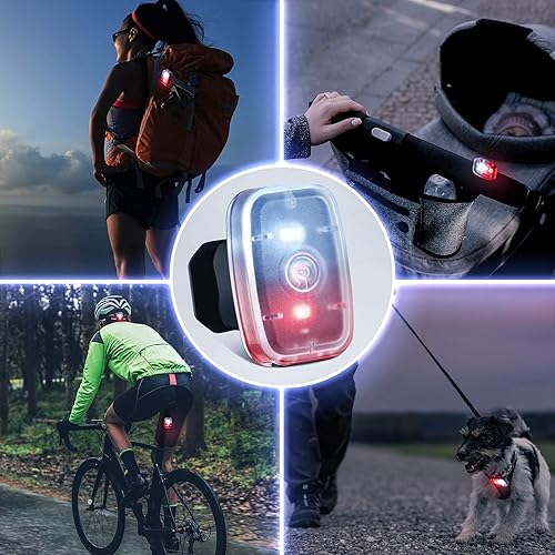 Miniatura 7 de Luces LED de seguridad para corredores, luz trasera de bicicleta recargable por USB, luces estroboscópicas con 5 modos de luces parpadeantes para