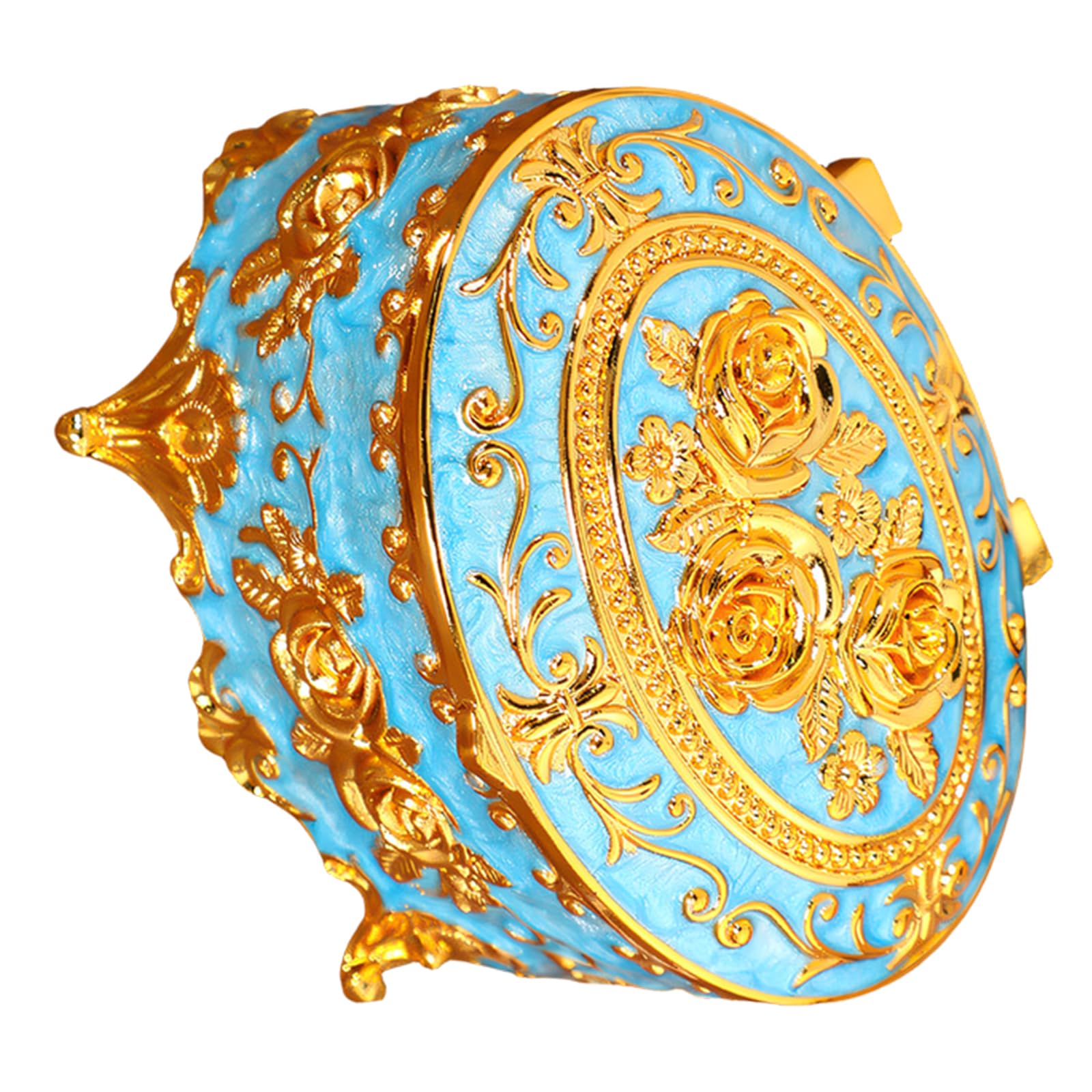 CAZSTYK European Styles Enameled Jewelry Case Sturdy Alloy Construction Suitable for Travel Waterproof Jewelry Storage Solution