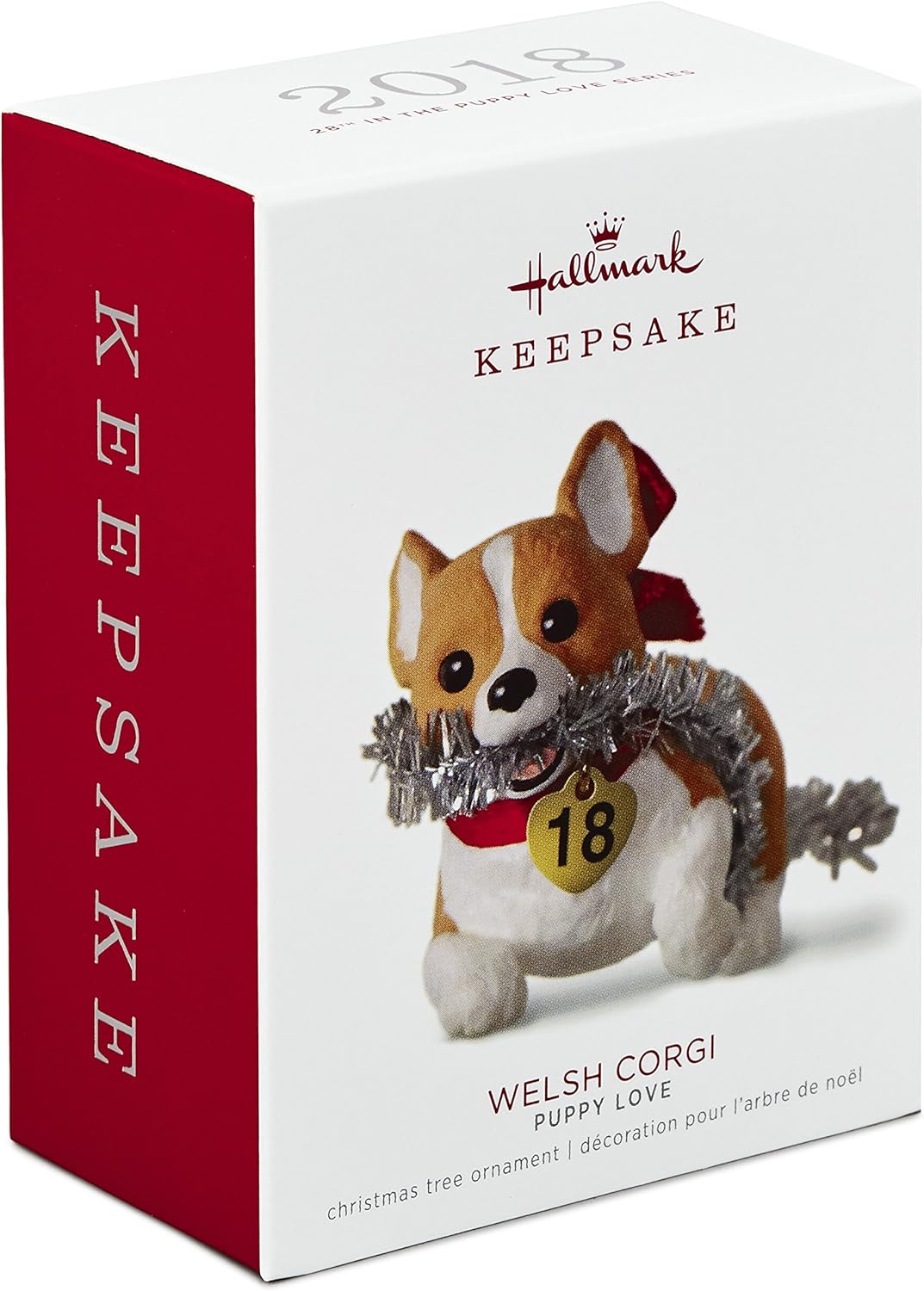 Hallmark Keepsake Christmas Ornament 2018 Year Dated, Puppy Love Welsh Corgi