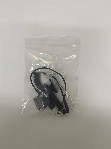 Miniatura 9 de HYS Receptorescucha de 0.138 in solo auricular, auriculares de vigilancia con tubo de bobina acústica transparente, kit de audio para conectores de