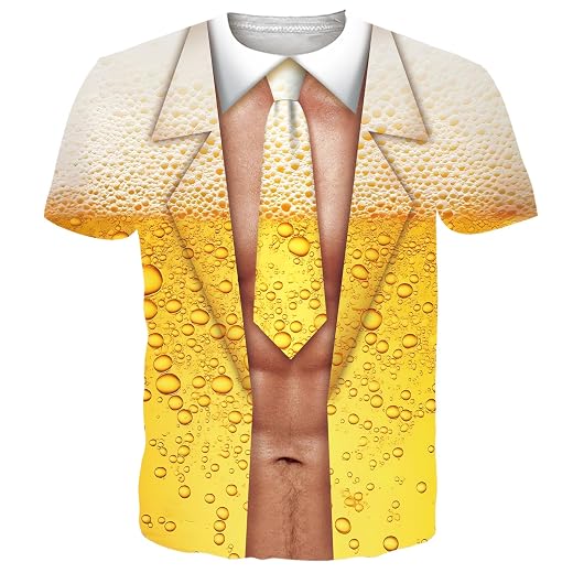 Mens Hawaiian Shirt with Abs Fake Muscle Shirts for Men 3D Funny Graphic Shirt S-XXL