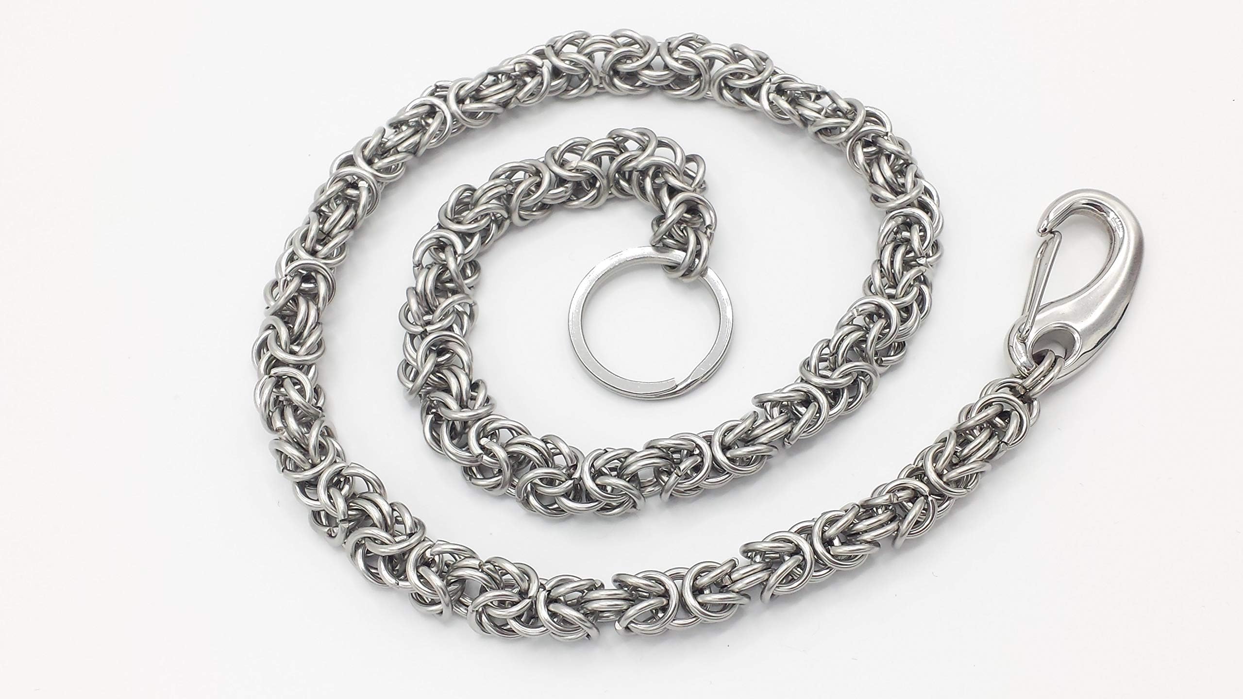 Stainless Steel Byzantine Weave Chainmail Wallet Chain