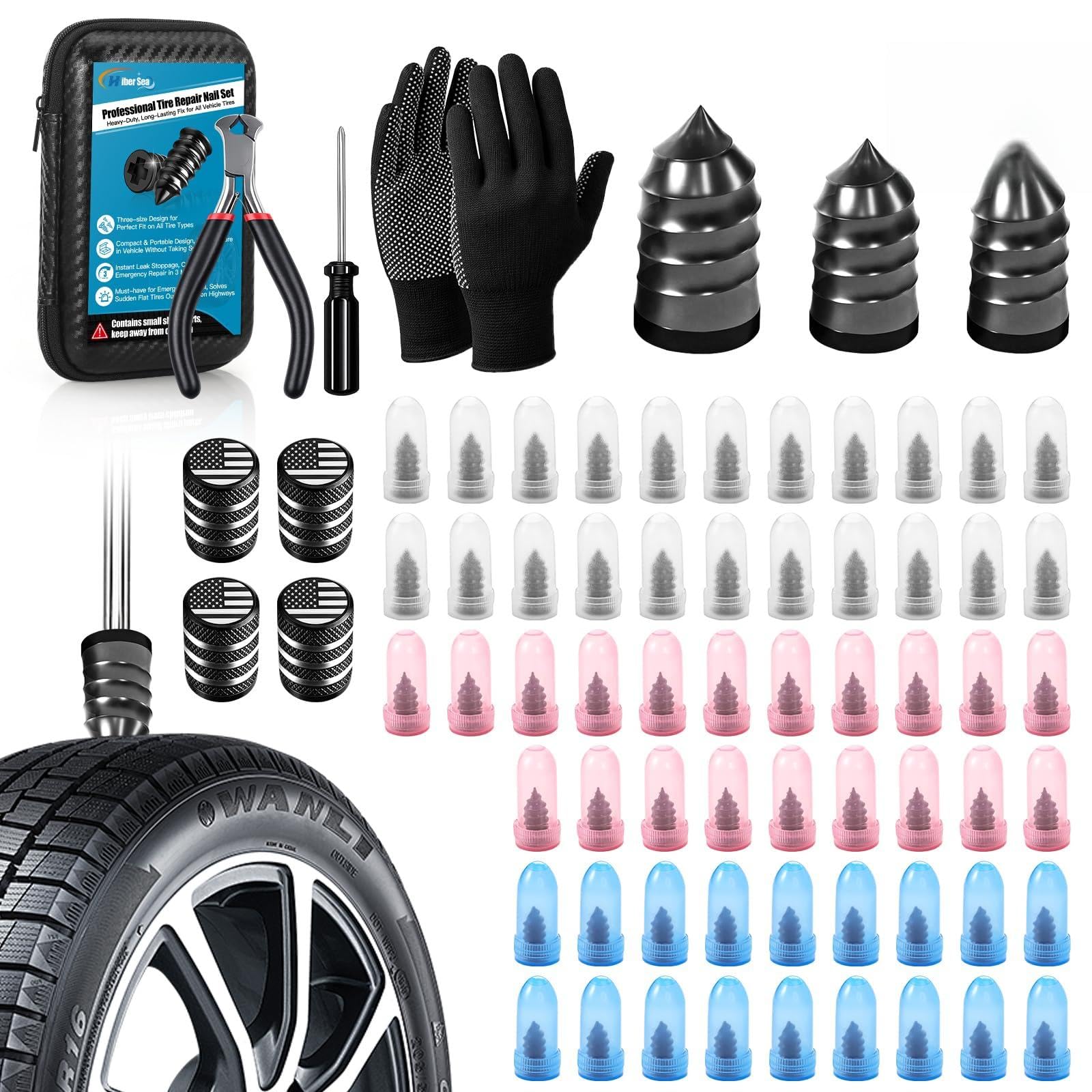 Hiber Sea 90 PCS Tire Repair Kit