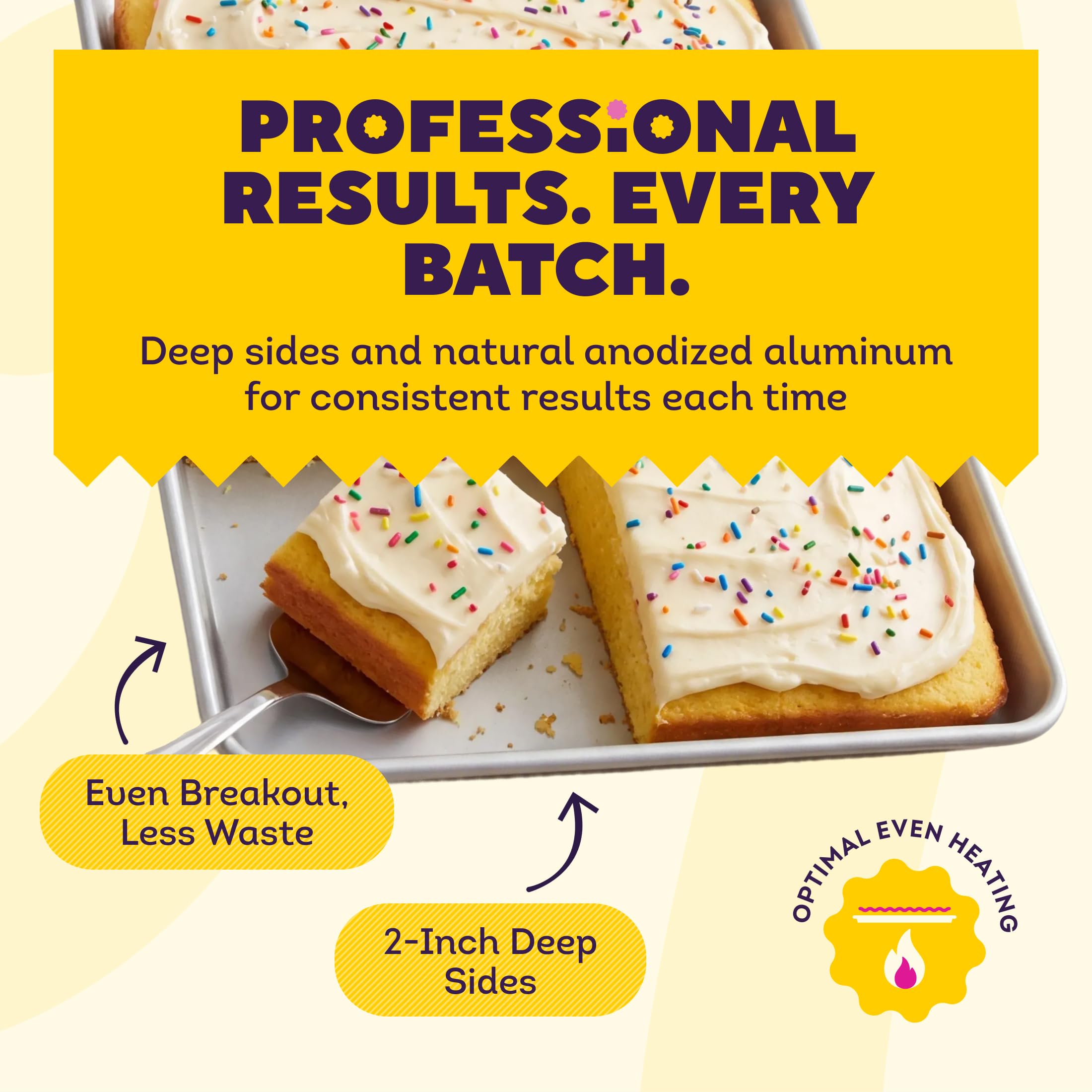 Wilton Performance Pans Teglia Rettangolare in Alluminio Anodizzato - Teglia Resistente e Antiruggine per Torte, Sformati e Pizza - 28x38 cm