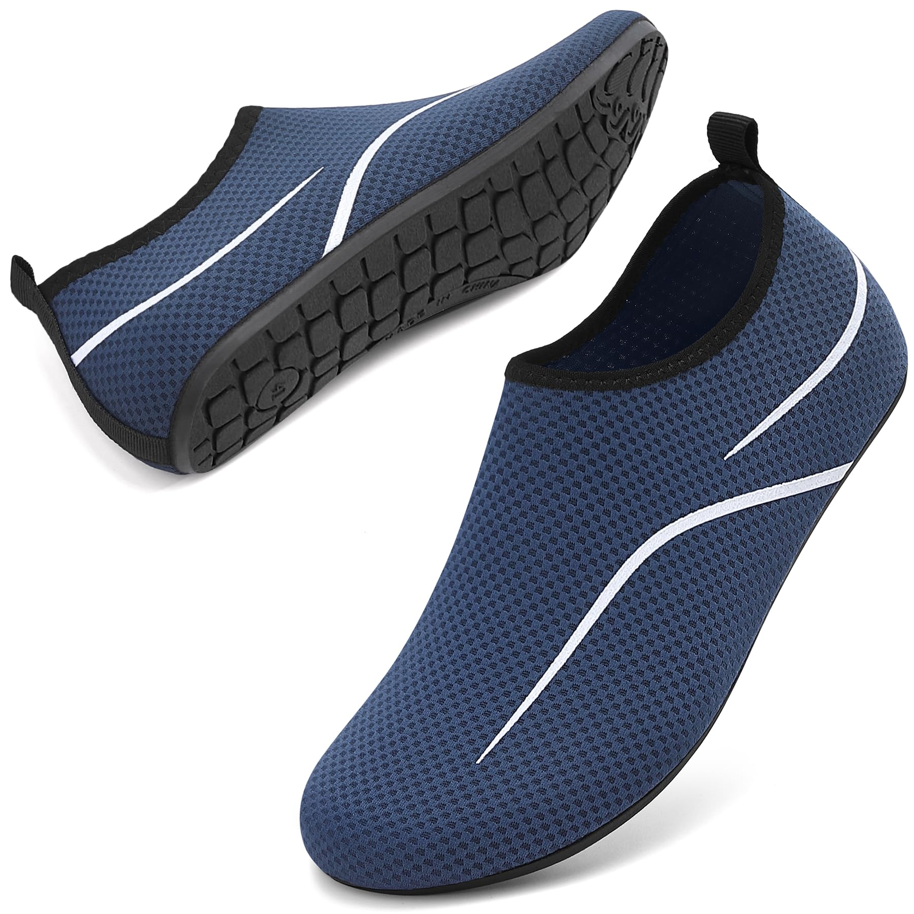 RUOMU Unisex Badeschuhe Wasserschuhe Schnell Trocknend Schwimmschuhe rutschfeste Wassersportschuhe Leicht Strandschuhe, Gr.34-47