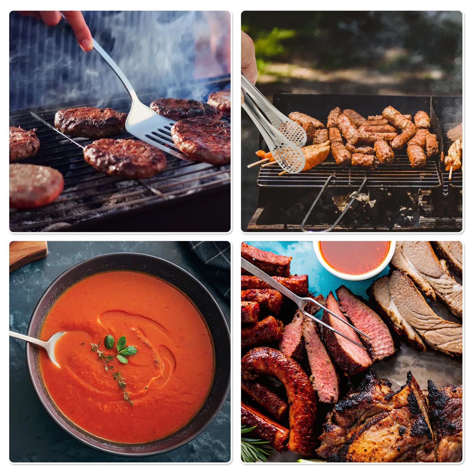 Essential Camping Utensils Set, Campers Mess Gear Kit, Portable Stainless Steel Kitchen Accessories, Must Have Car Travel Cutlery, Cookware Cooking Tools Equipment, Outdoor Survival for Men and Women