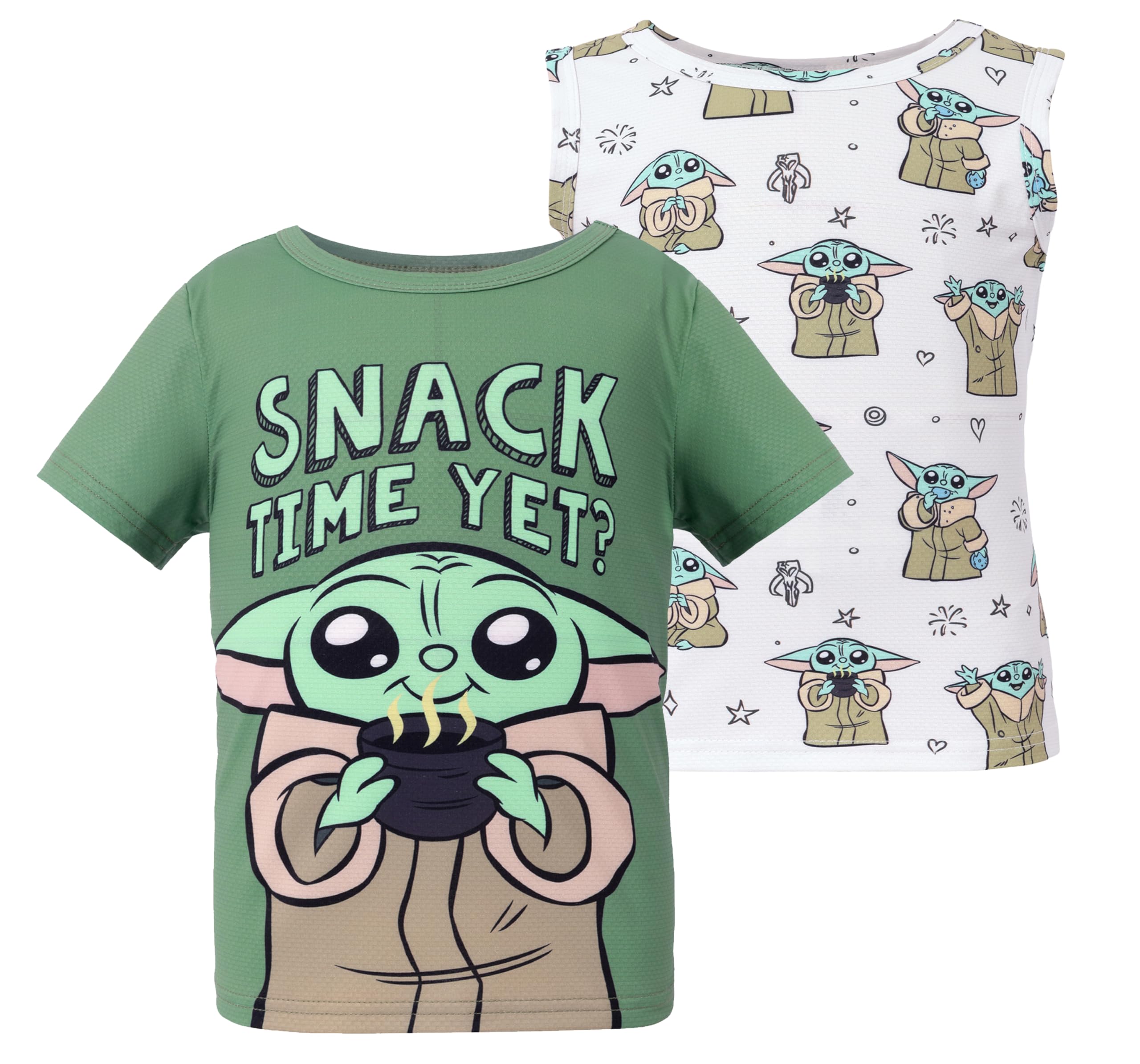 Disney Marvel Spiderman Stitch Star Wars Mickey Boy T-Shirt &amp; Tank Set 2-9Y