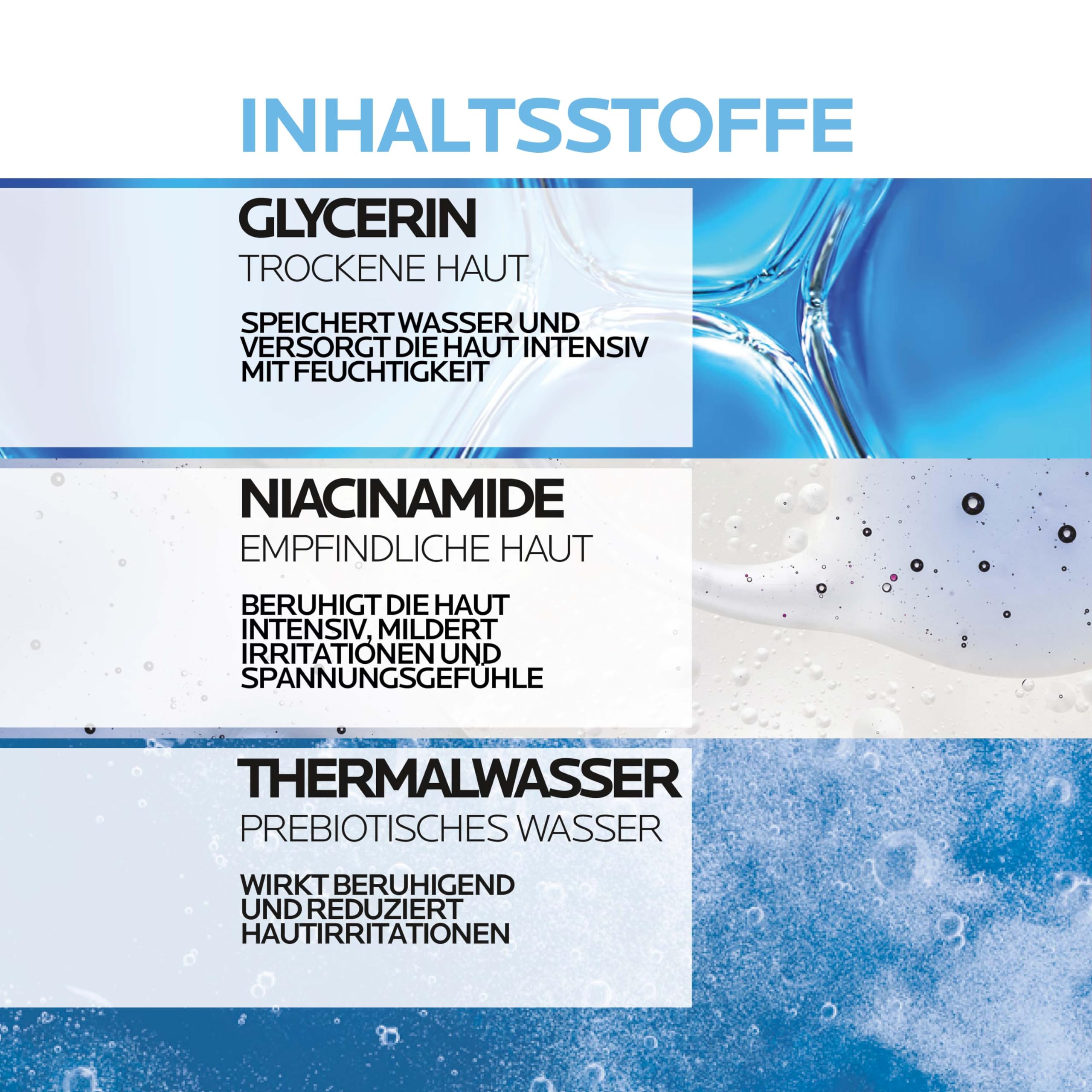 La Roche Posay Gesichtsfluid für fettige und Mischhaut, Intensiv beruhigend, Für 48 Stunden Feuchtigkeit, Mit Glycerin, Niacinamid und Thermalwasser, Toleriane Sensitive Fluid, 40 ml