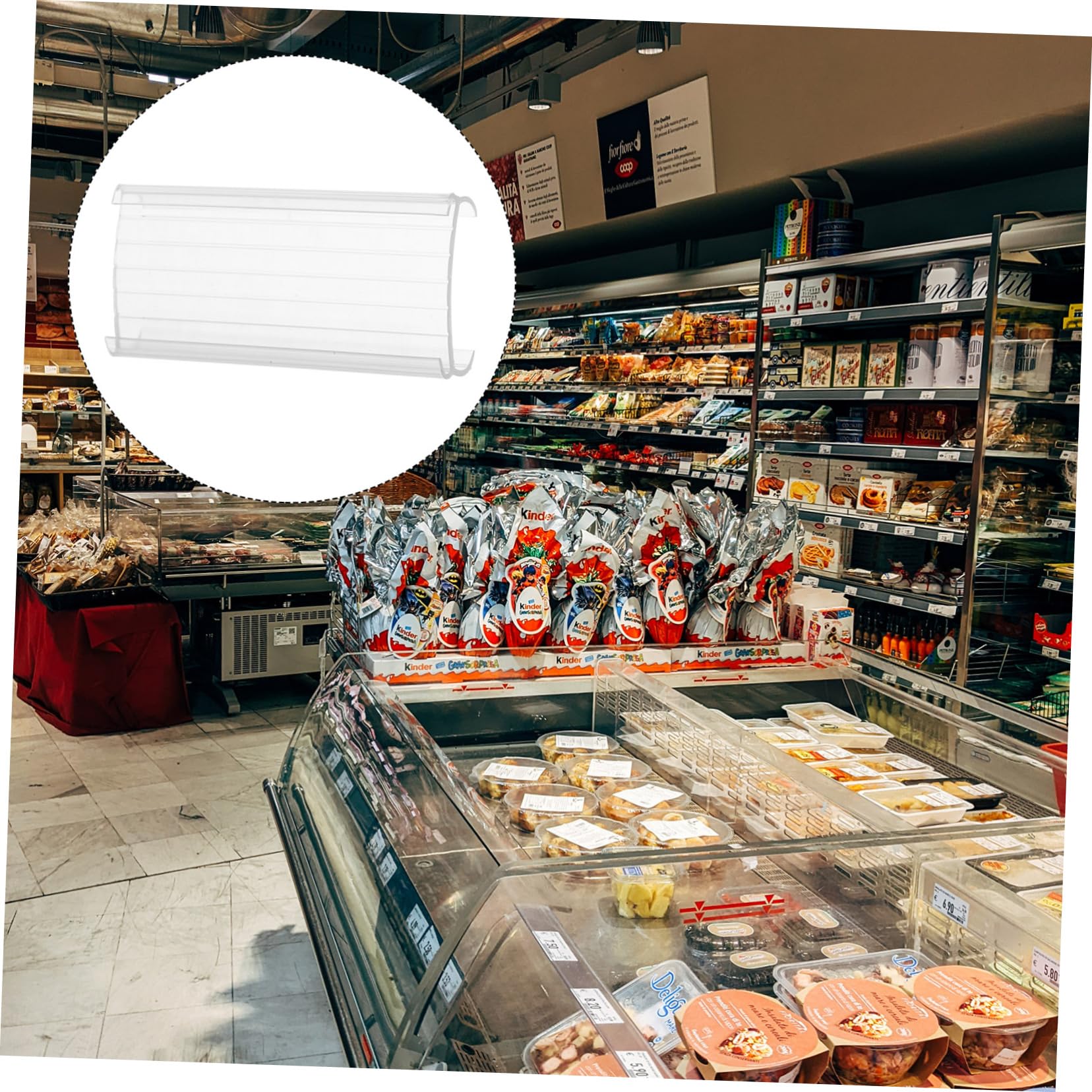 60pezzi Supporti Per Etichette Prezzo Porta Cartellini Trasparenti Per Scaffali e Display Di Merce Per Supermercati e Negozi