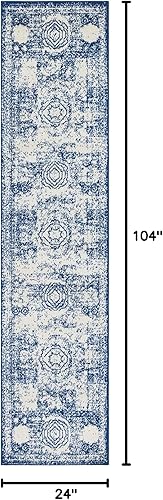 Vista 240 de Unique Loom Bromley Collection Vintage Traditional Medallion Border - Alfombra, Polipropileno, Amarillo/Crema azu/marfil,Gris