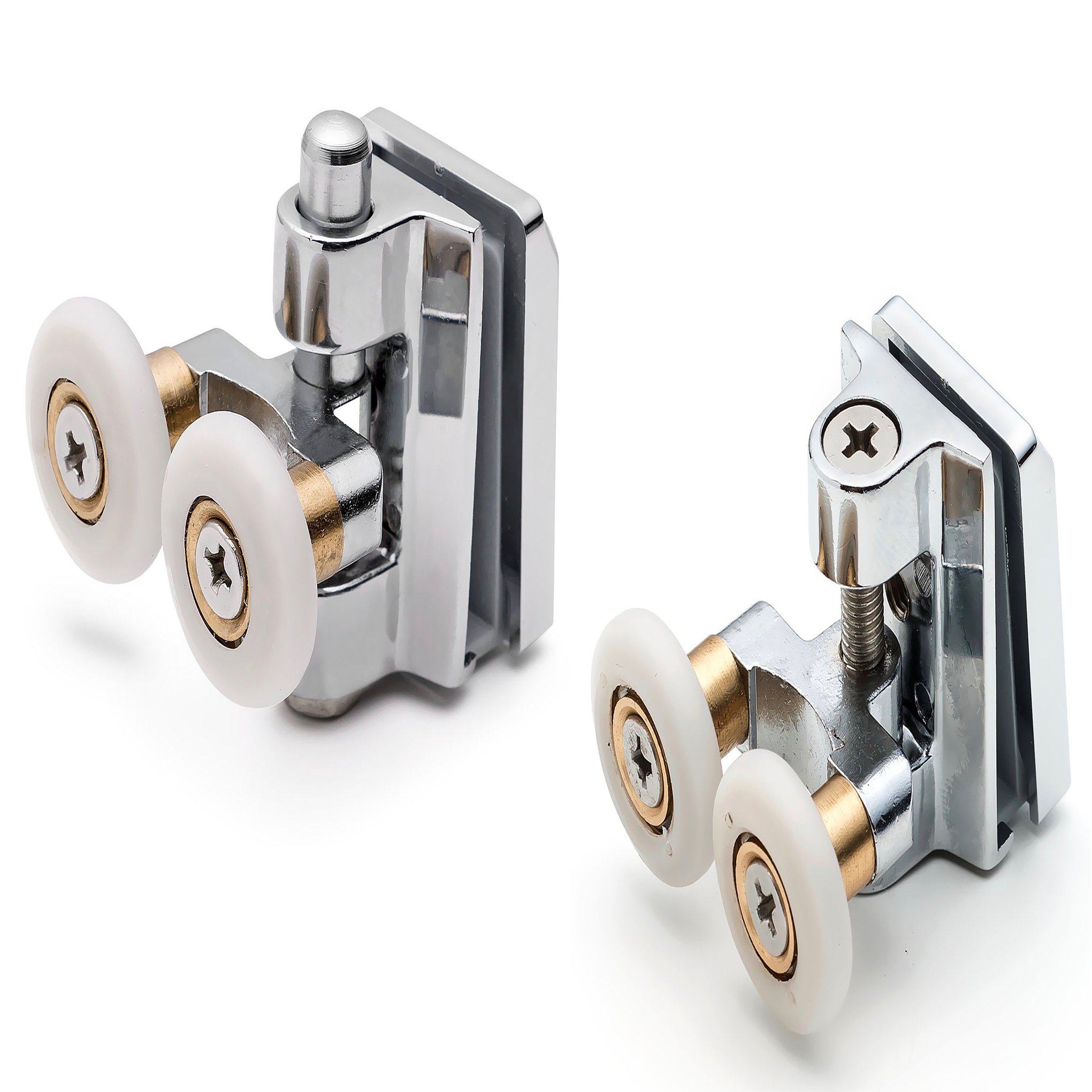 Set of 2 Twin Top Bottom Zinc Alloy Shower Door Rollers/Runners 20mm Wheels L090