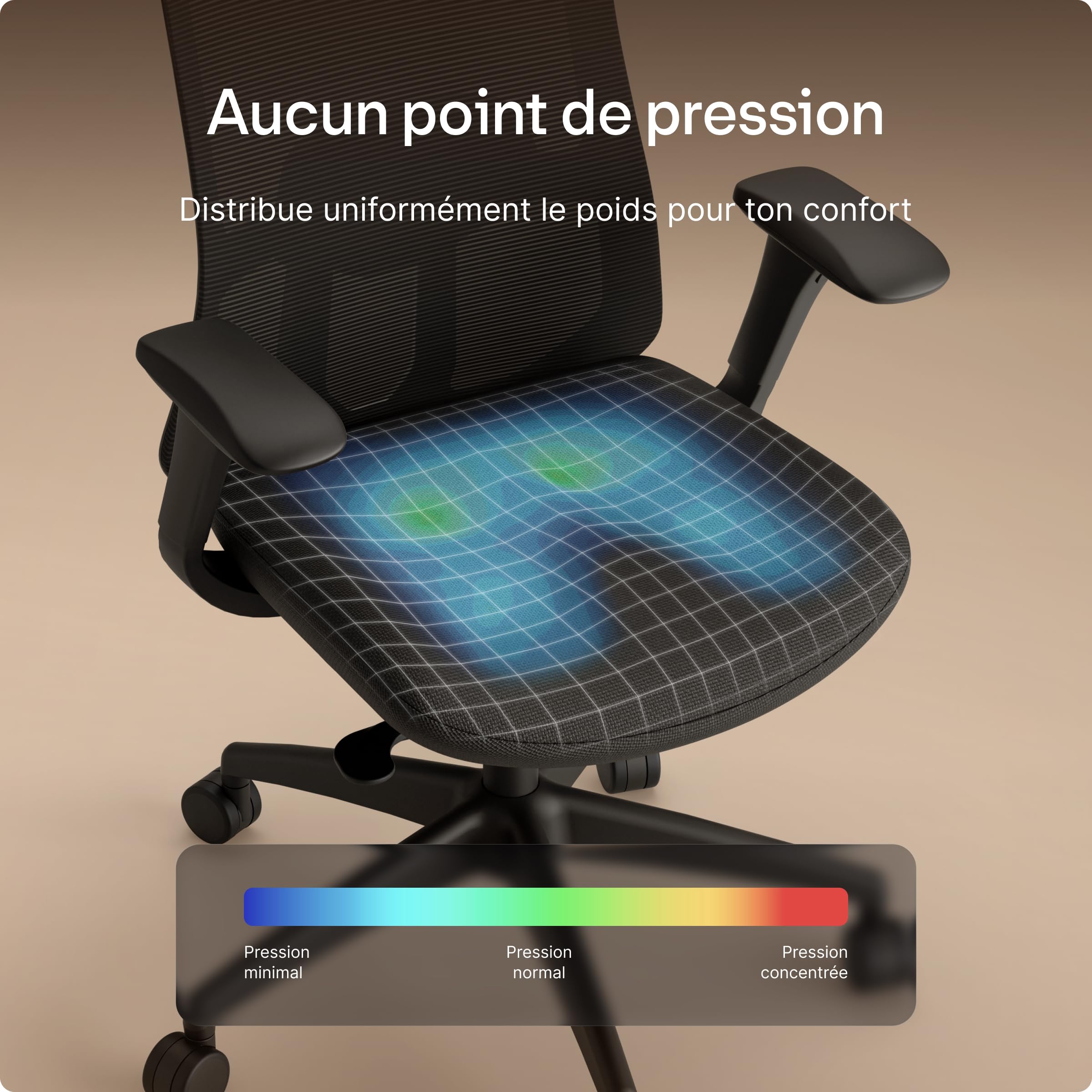 Desktronic Chaise de Bureau Ergonomique réglable Chaise de Bureau avec Appui-tête, accoudoirs, Support Lombaire, réglages de la Hauteur - Maille Respirante