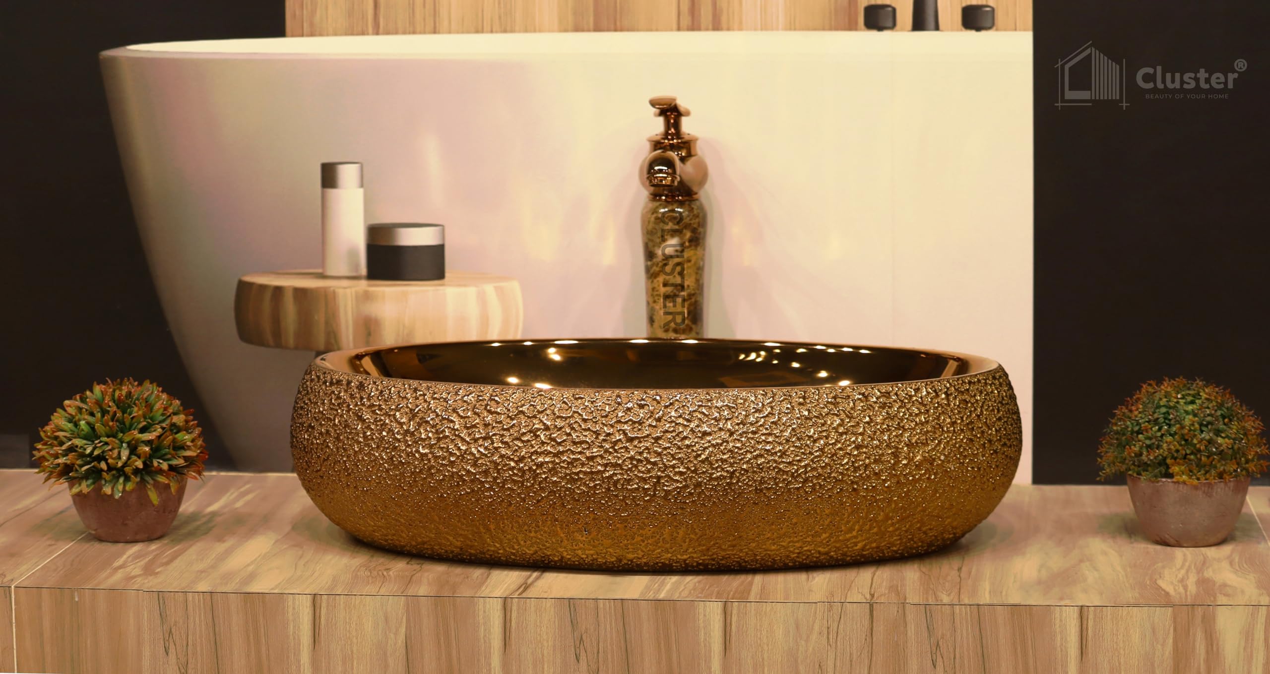 Imported Designer Glossy Ceramic Table Top | Counter Top | Wash Basin For Bathroom & Livingroom Decor, Rose Gold, Ovel, 600x400x150 MM (B0CPM3ZLWG) Amazon Price History, Amazon Price Tracker