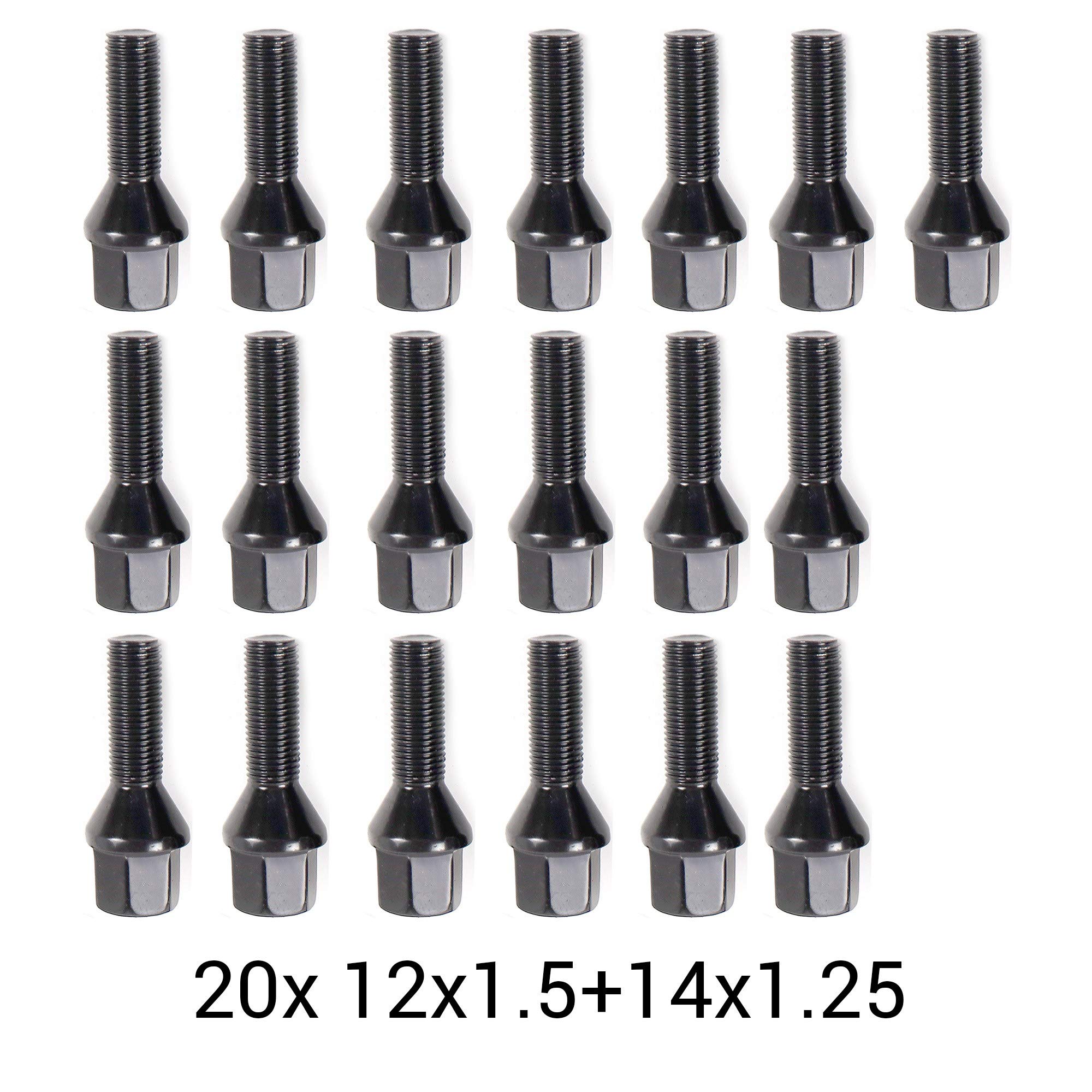 OMP Speed Paire D'Élargisseurs De Voie 5mm Aluminium Noir - PCD 5x120 CB 72,5 OD 149 - Entretoises Roue Avec Boulons M12x1,5 + 14x1,25