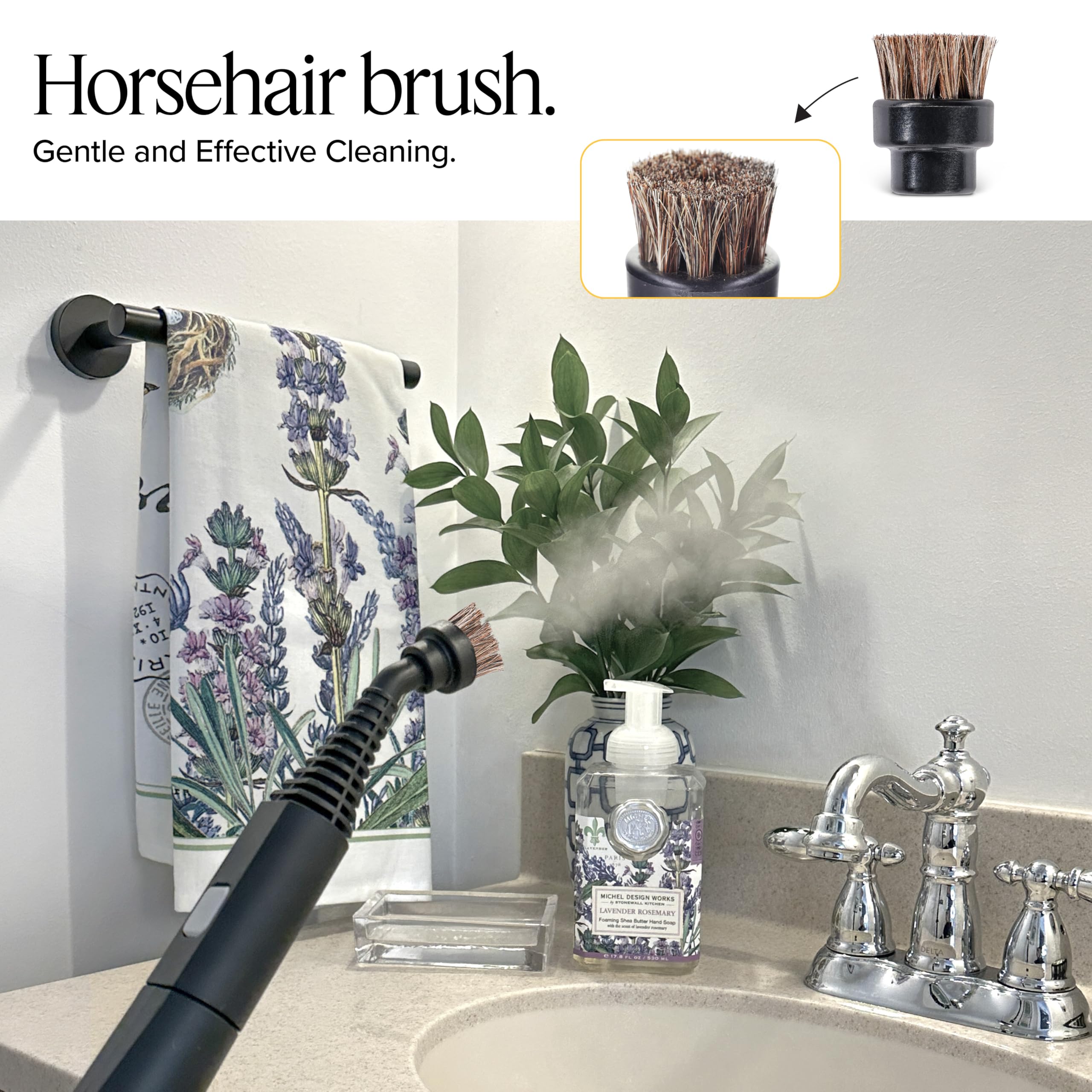 Dupray Small Horsehair Brushes - Gentle and Effective Cleaning Accessories for Dupray Steam Cleaners, Pack of 10