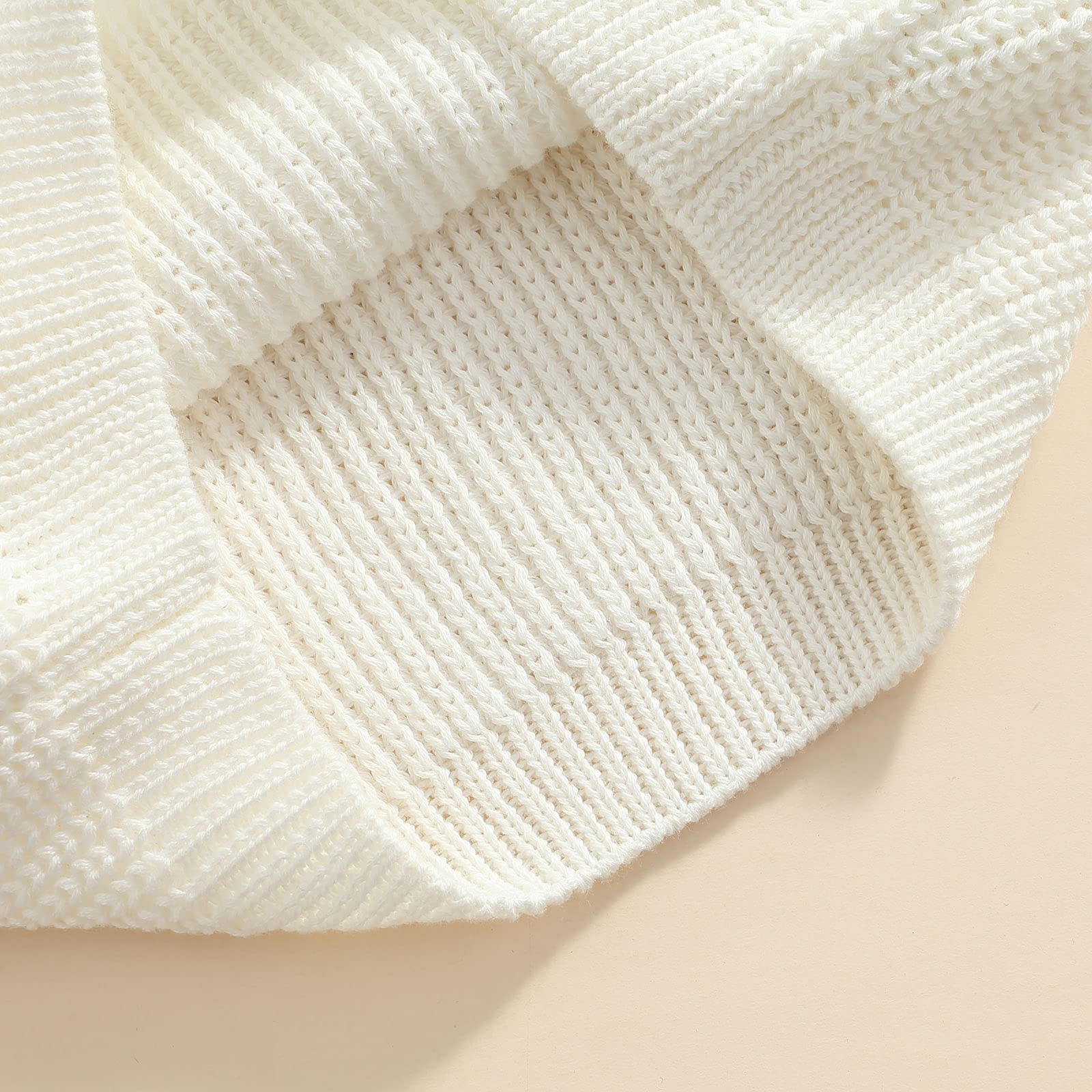 Baby Oversized Knitted Jumper Girls Boys Winter Ribbed Knit Sweater Chunky Pullover Long Sleeve Knitwear Top Soft Unisex Toddler Baby Clothes Autumn Outwear — view 6