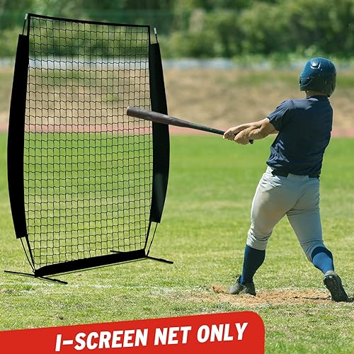 Miniatura 6 de Red de repuesto portátil de 4 x 7 pies, red de protección para lanzadores de béisbol, red de práctica de bateo, solo la red no tiene marco
