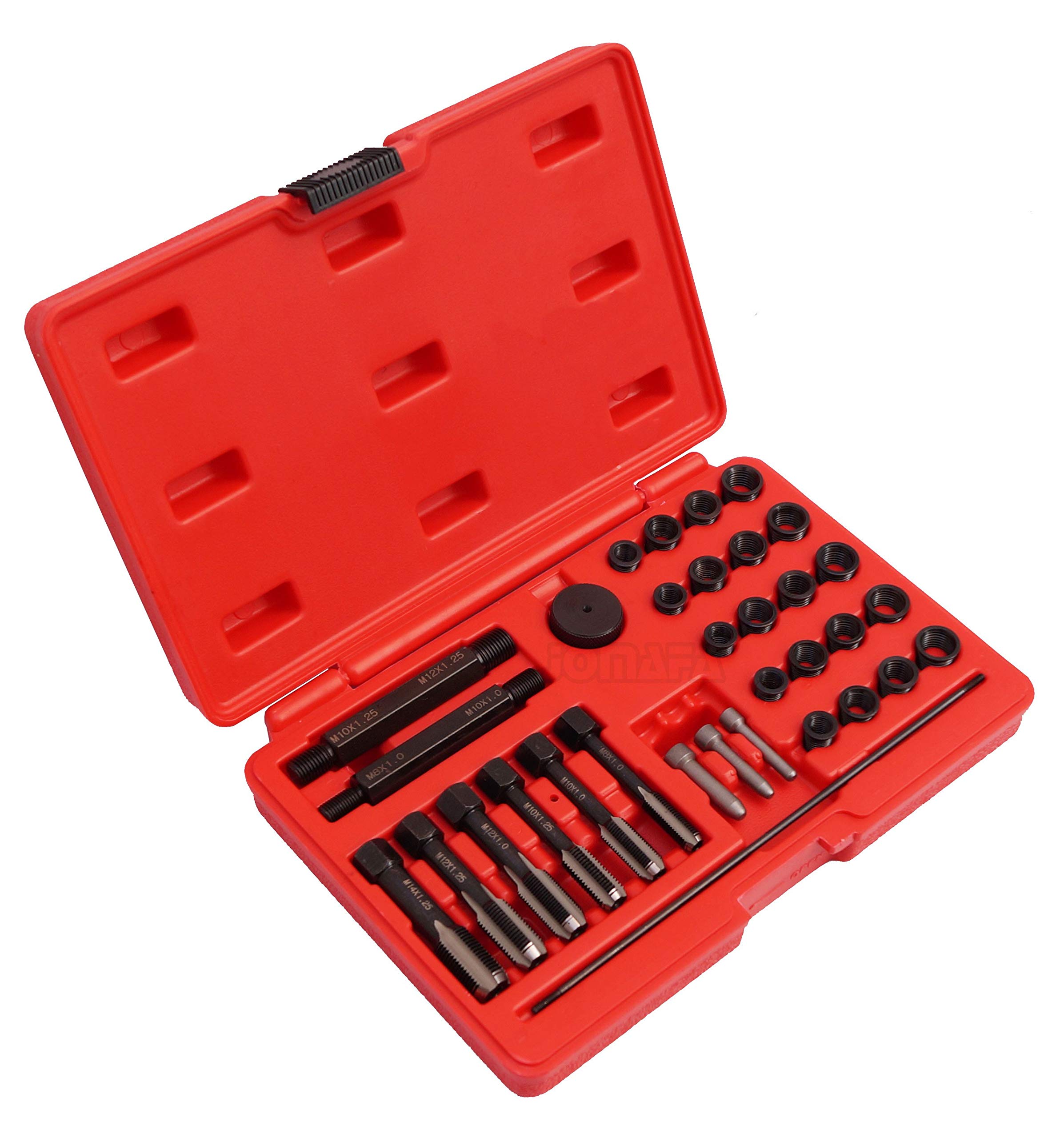 Juego para reparar roscas de calentadores con helicoils 33 piezas. Kit de reparación de culatas