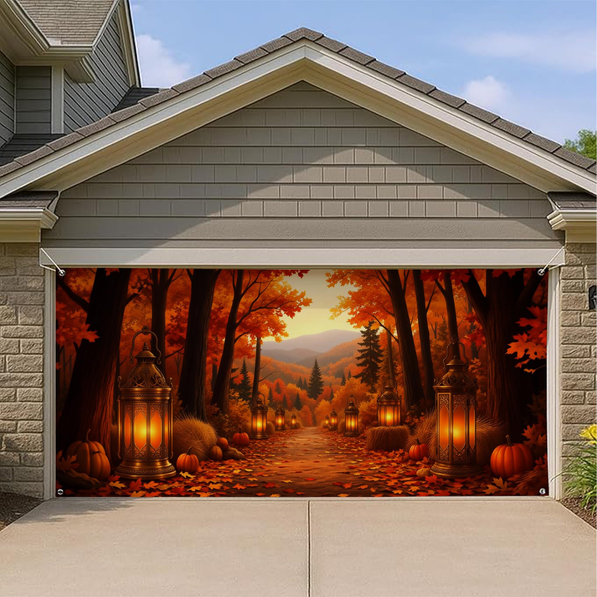 Housse de porte de garage d'automne et citrouille : créez un extérieur chaleureux pour Thanksgiving
