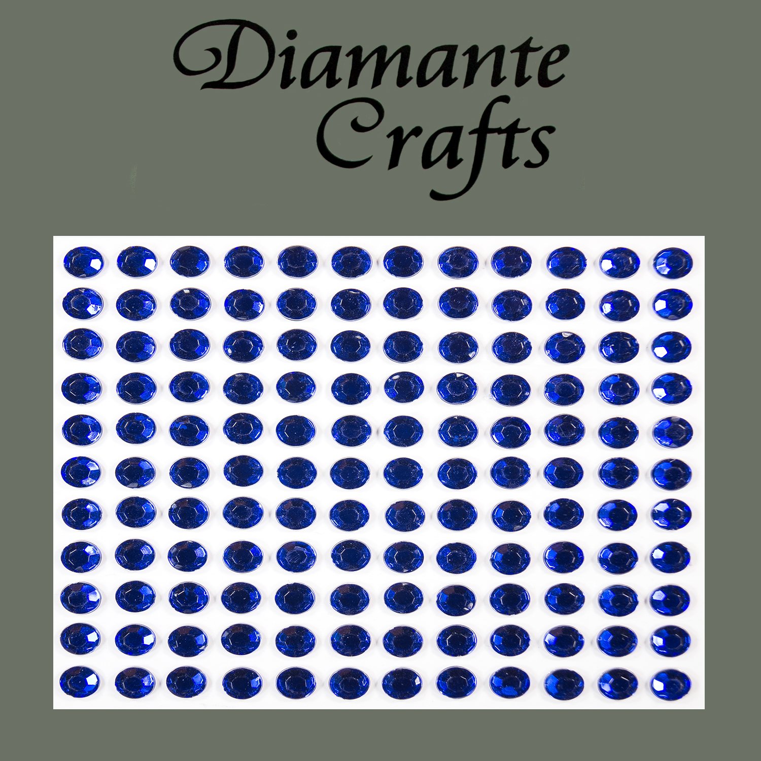 Diamante Crafts Blue 132 X 5Mm Dark Diamante Self Adhesive Rhinestone Craft Embellishment Gems - Created Exclusively