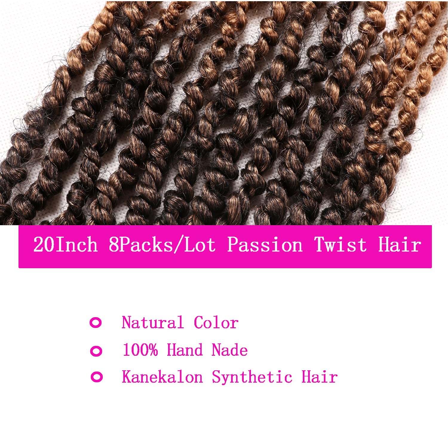 Hilos de pelo de 25,3 cm (10 pulgadas) para extensiones de cabello con trenzas africanas de cabello real (8 piezas), #T27