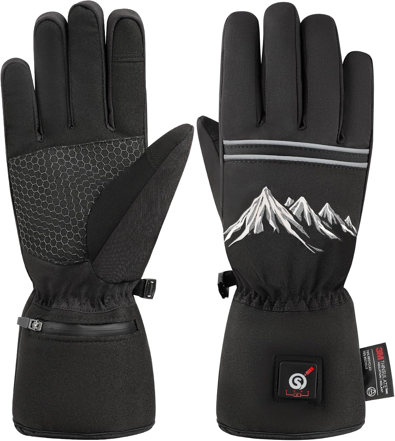 SAVIOR HEAT Rechargeable Heated Gloves for Men & Women – 3M Thinsulate Warmth Winter Elec…