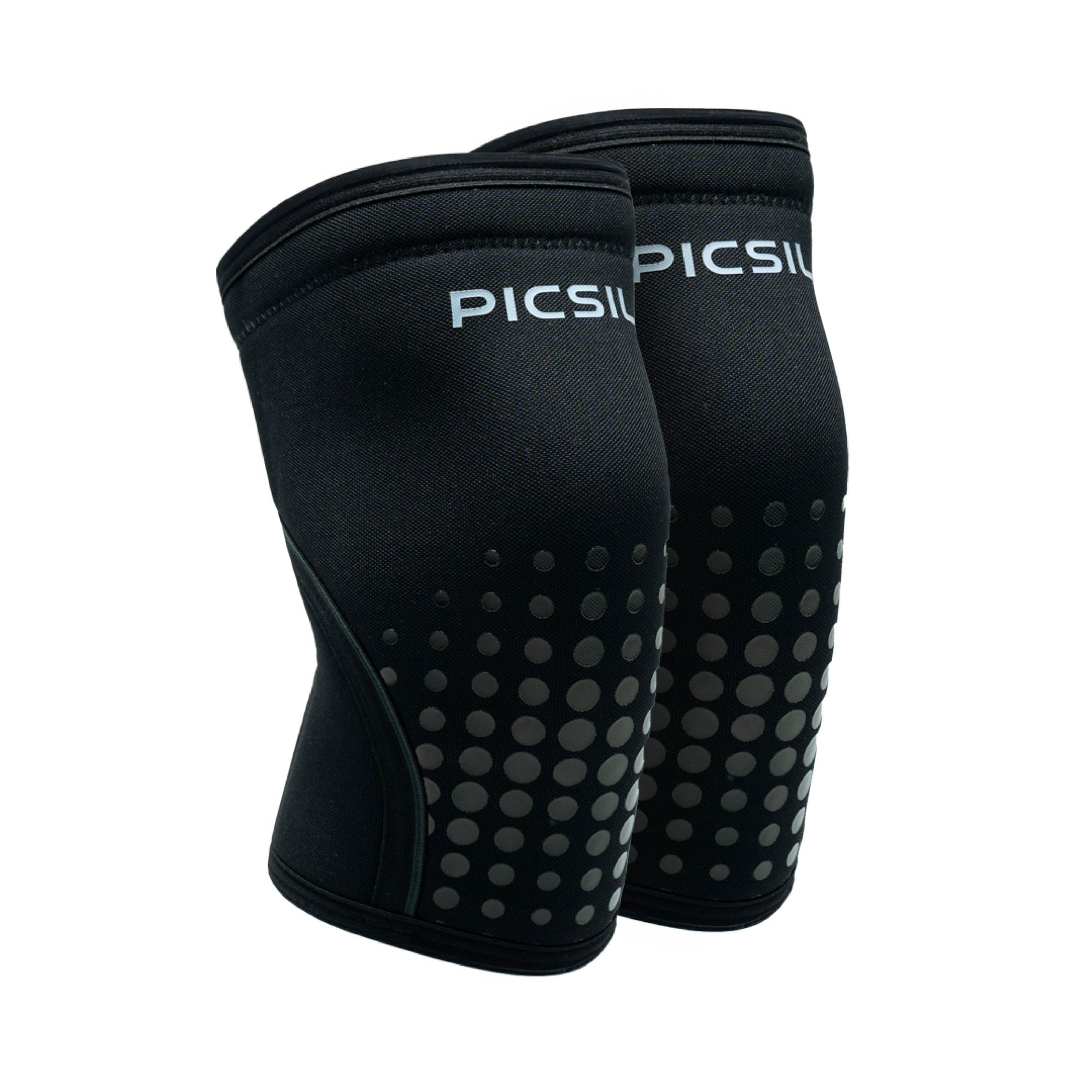 PICSIL - Rigid Neoprene Knee Sleeves | 7mm & 10mm for Powerlifting, Cross Training & Weightlifting | High-Density, Non-Slip Design | Competition Approved | Unisex, Moonless, 10mm, S