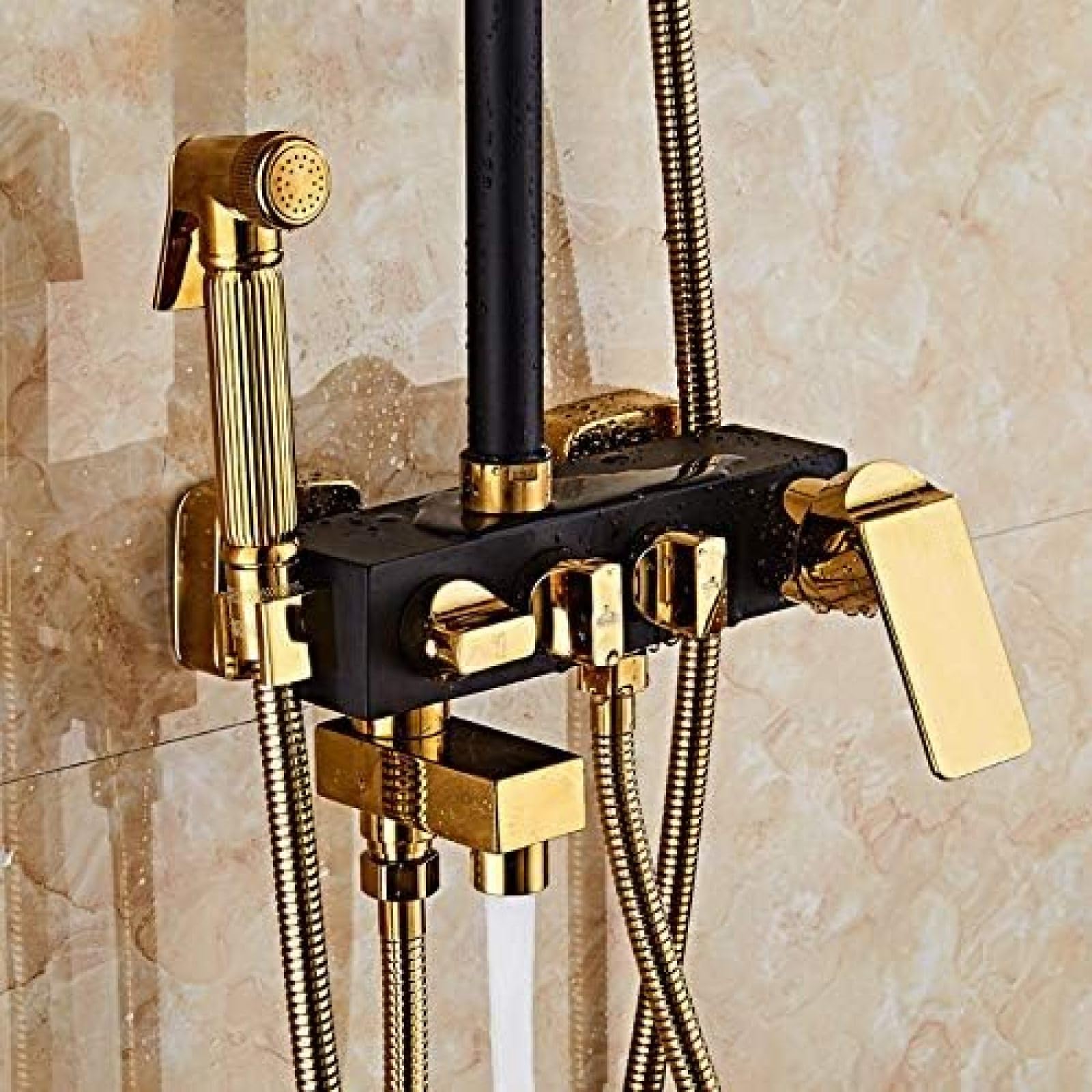 Juego De Grifo De Ducha Negro Para Baño Con Bidé, Juego De Ducha Para Baño, Grifo De Ducha De Bronce, Grifo Para Bañera