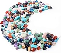 Vista 1 de JOHOUSE Cuarzo Cristales, Piedras de Cristal Trituradas, Rodadas y Pulidas, Piedras Irregulares para Suculentas, Plantas, Acuarios de Betta, Grava