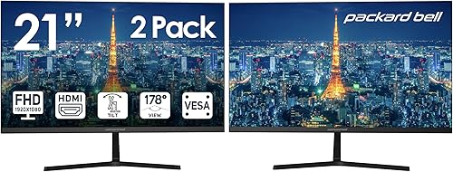 Miniatura 15 de Packard Bell AirFrame - Monitor FHD de 24", 1920x1080, ultrapanorámico, compatible con montaje VESA, ajuste de inclinación, HDMI/VGA, bisel delgado,