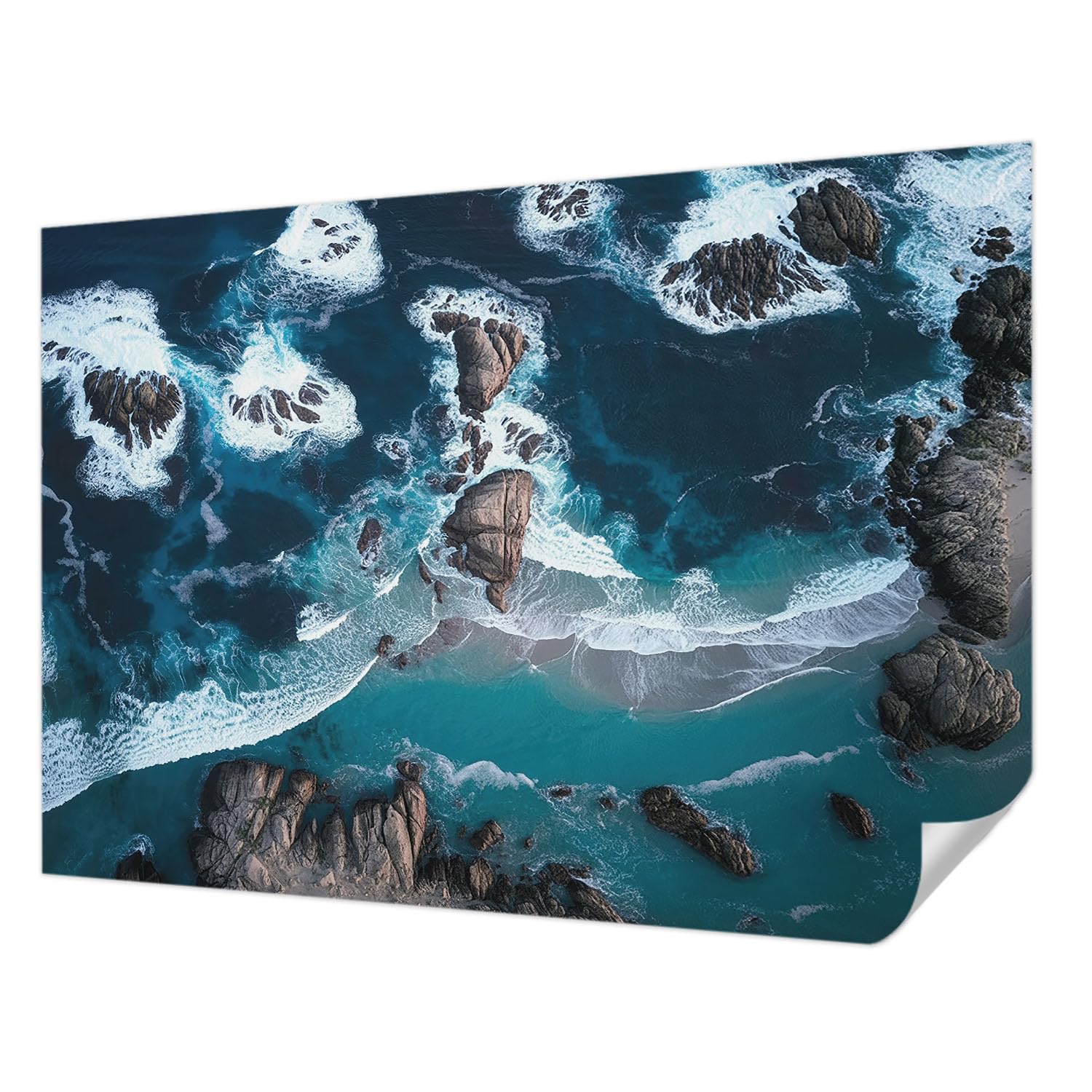 Papier peint vagues océaniques haute qualité panoramique 312x219 cm