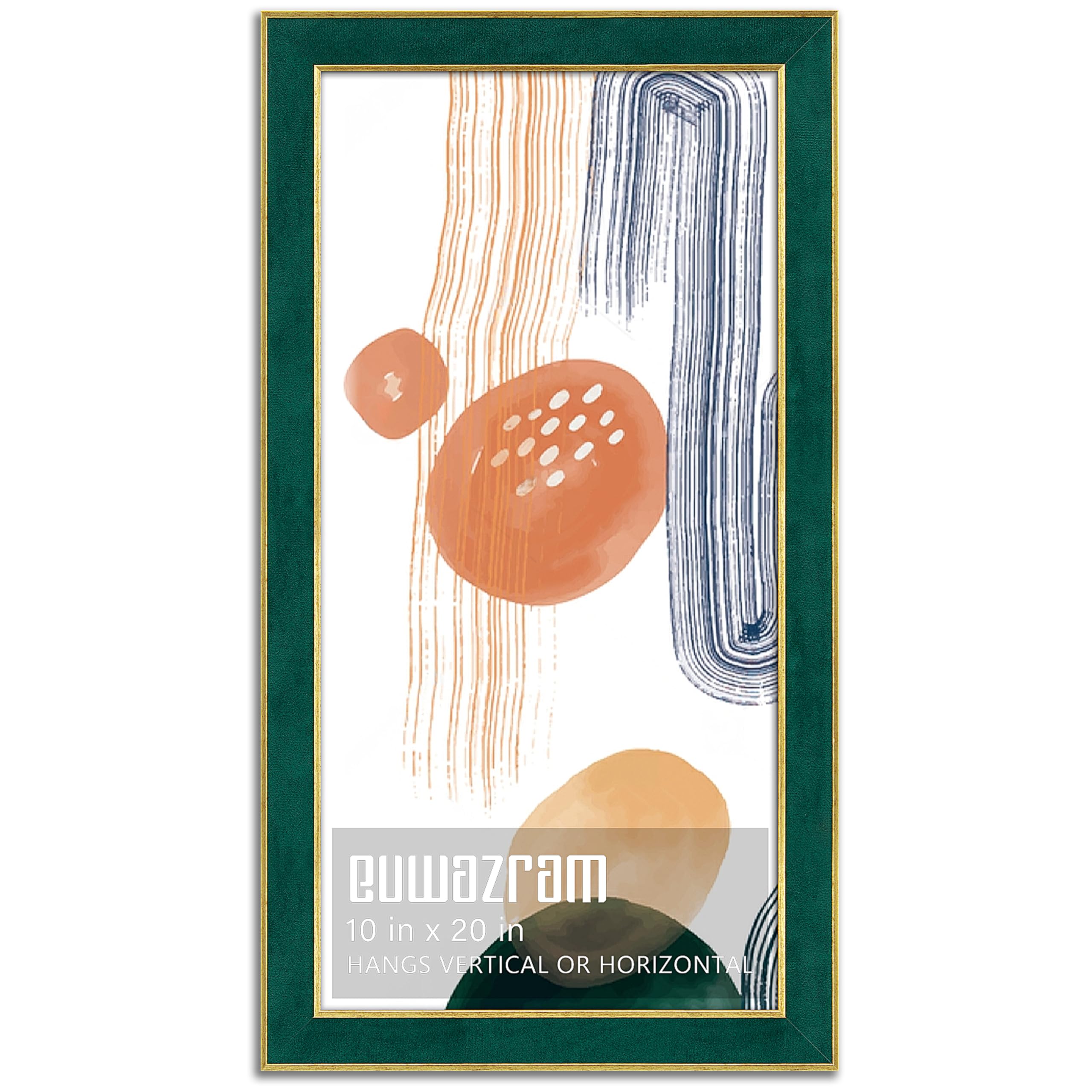 Suede 10x20 Frame - Christmas Elegant Green