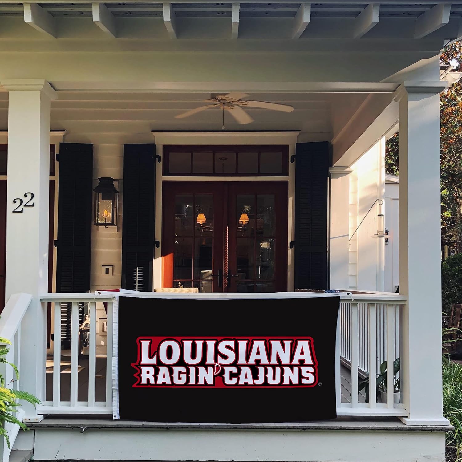 Desert Cactus University of Louisiana at Lafayette ULL Flag - 3 x 5 Feet Ragin' Cajuns Banner, Indoor/Outdoor Durable Fabric, 100% Polyester Design (Style 3) - Image 5