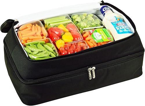 Miniatura 4 de Nebraska University Collegiate Cornhuskers - Transportador térmico de doble capa para alimentos y cazuela, mantiene la comida caliente o fría,