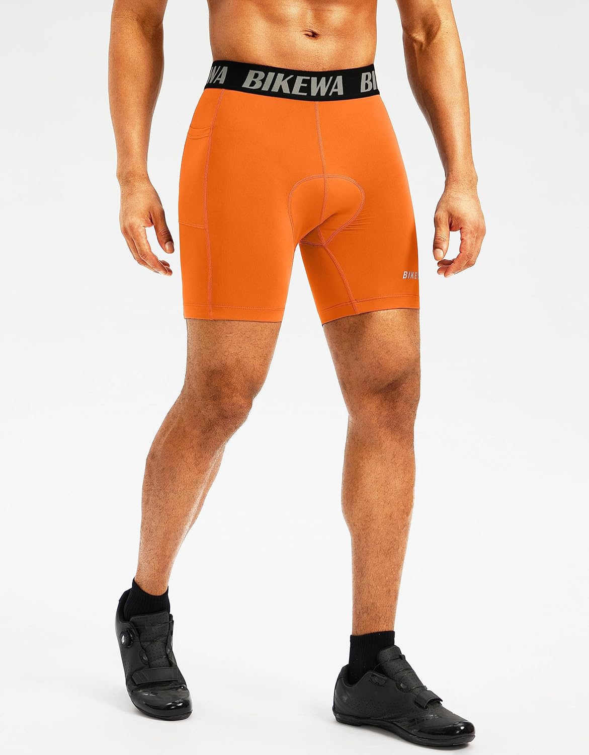 Men's 4D Padded Bike Shorts Cycling Underwear Biking Bicycle Padding Shorts for Men Side Pockets - Image 2