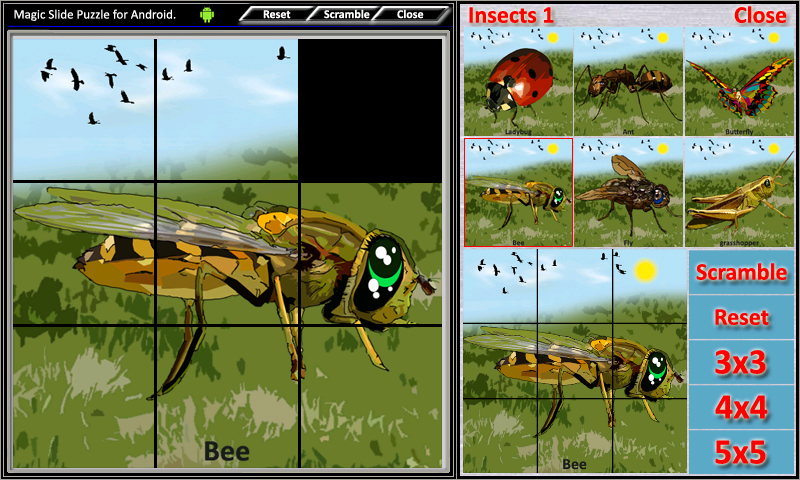 Magic Slide Puzzle - Insects 1:Amazon.com:Appstore for Android