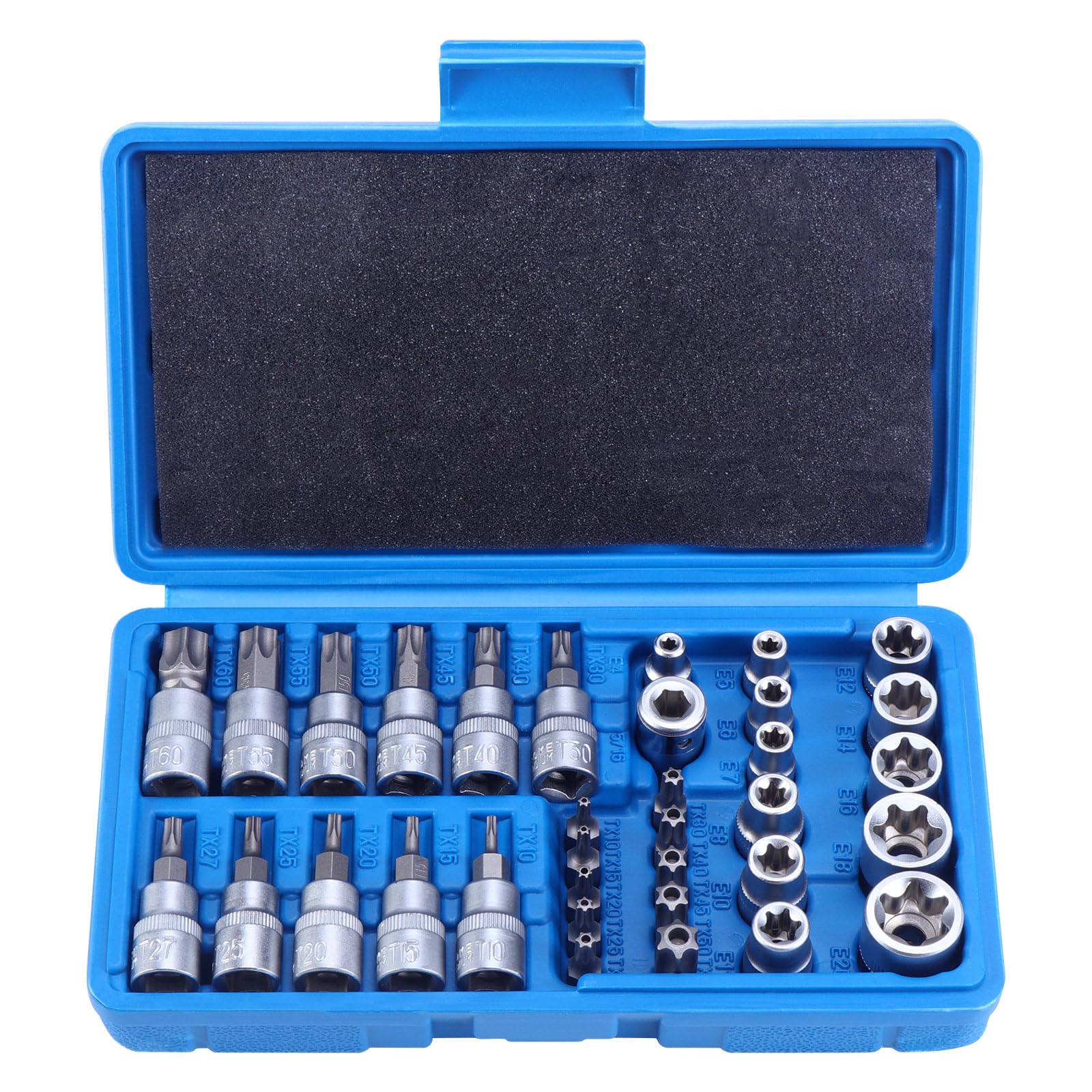 Set Chiavi Torx A Brugola 9pz Medio -Chiave Esagonali Stella Forma L Dal T10 Fino T50 Materiale Acciaio ABS - Foto 4