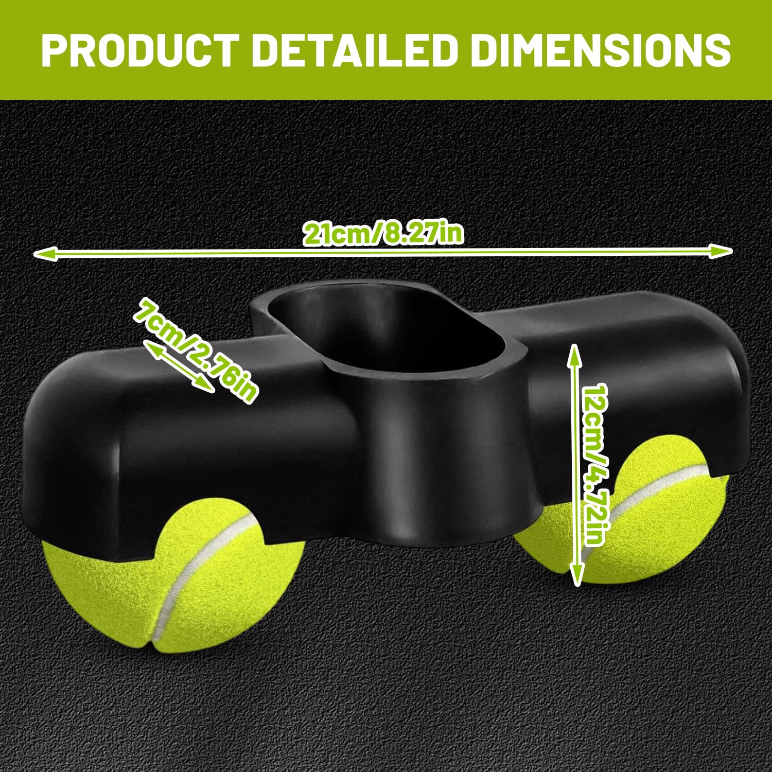 1 adattatore Rocker Plate Feet, per il ciclismo indoor Cycling Snap Rocker Feet, per pedaliere, per zwift Ride anteriore, con 2 palline da tennis