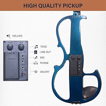 Amazon.com: Cecilio 4/4 CEVN-2BL Electric/Silent Violin with Ebony