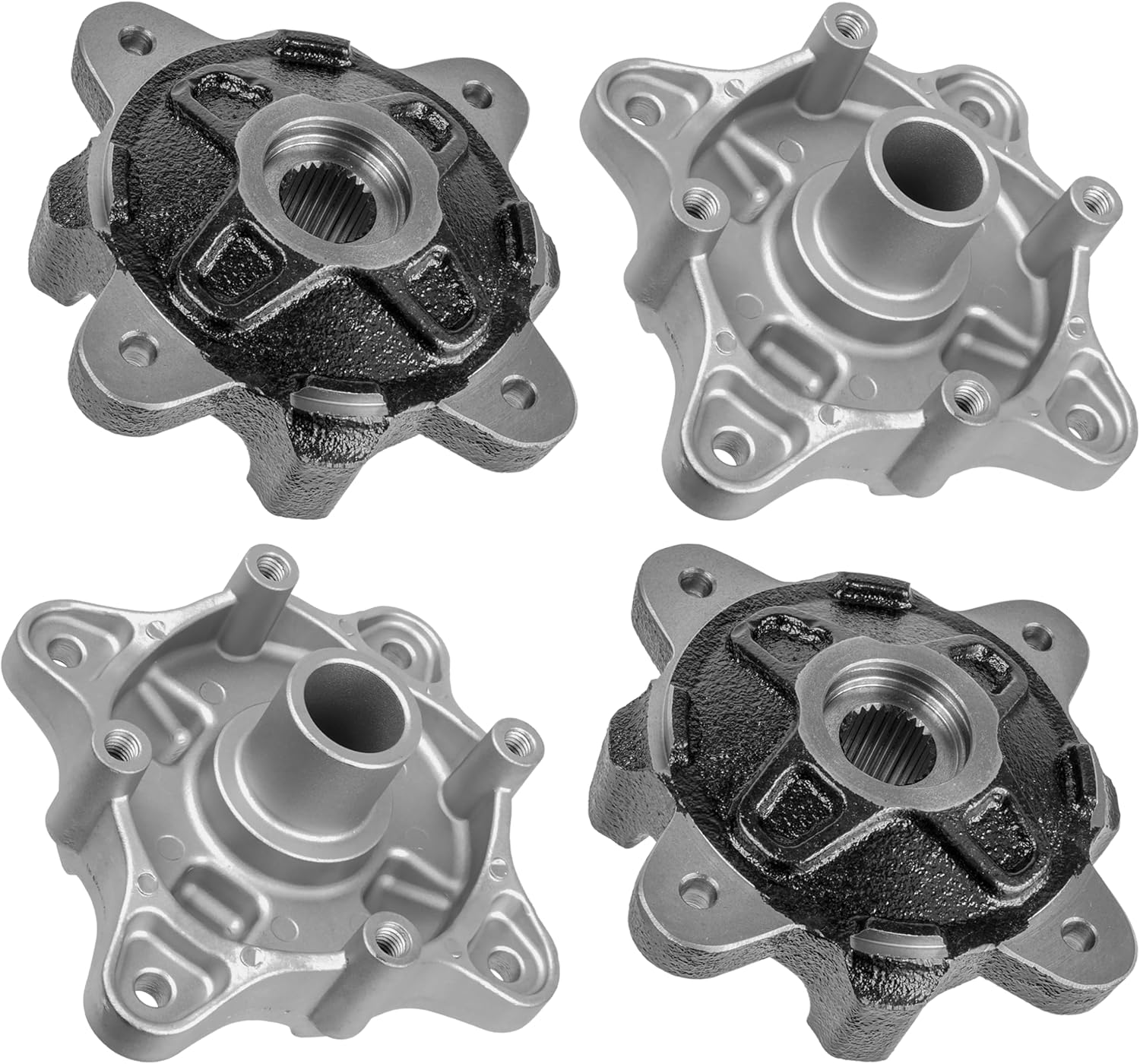 Caltric Front & Rear Wheel Hubs Compatible with Polaris RZR 800 EFI 2008-2014 / RZR S 800 2009-2014